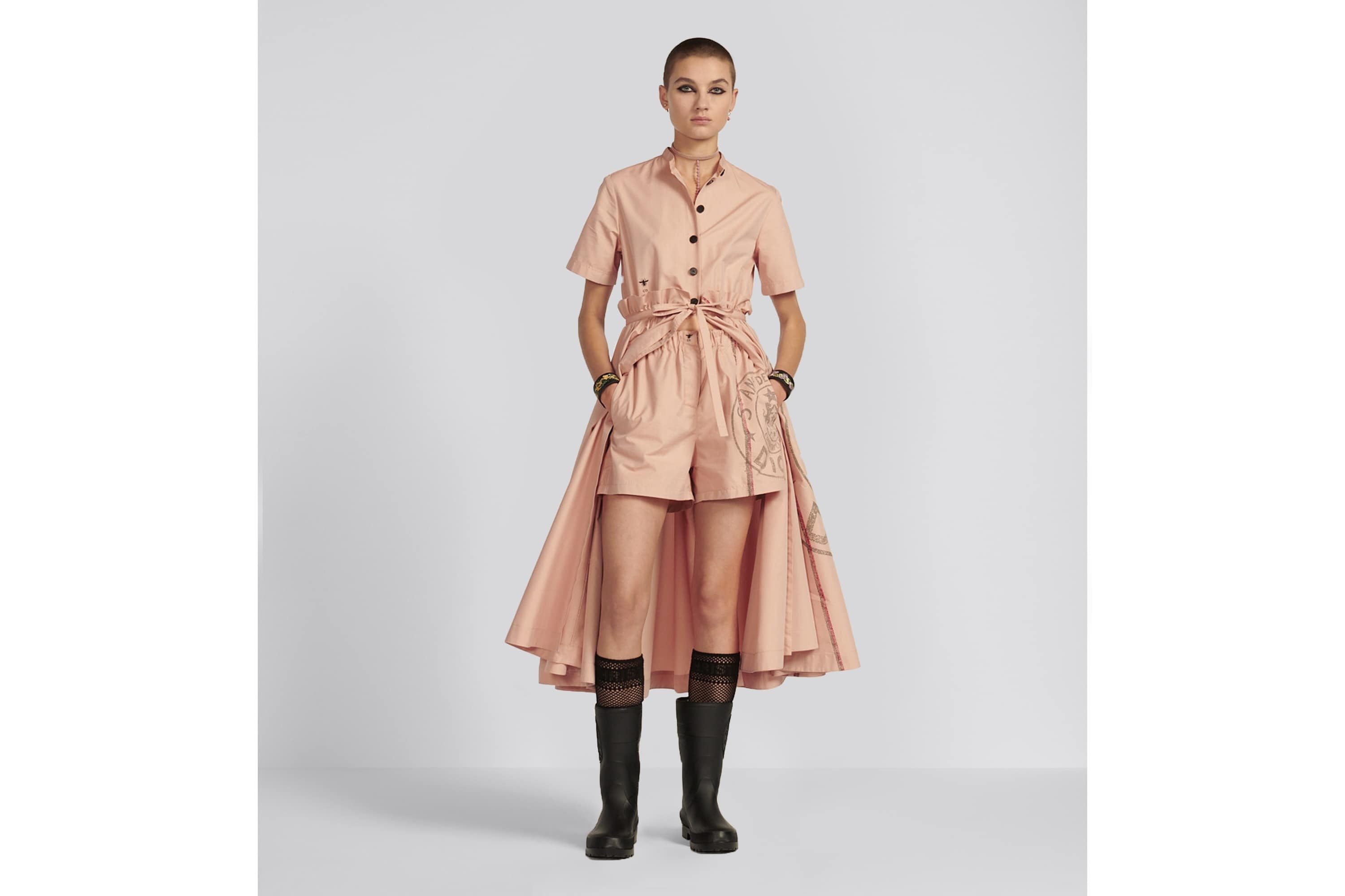 Mid-Length Open-Front Dress - 4