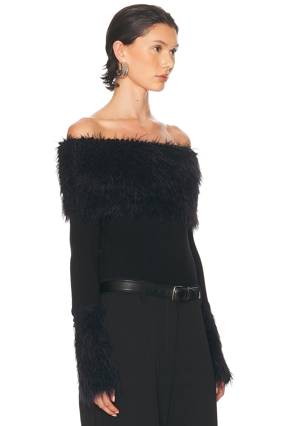 Ribbed Hairy Sweater - 2
