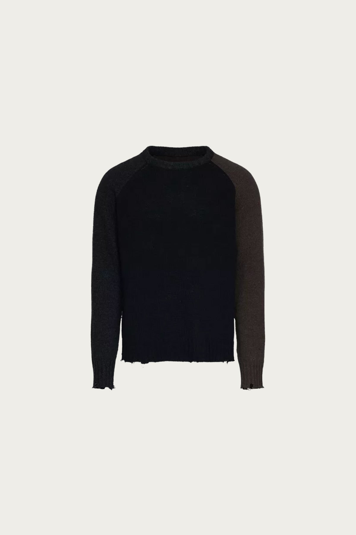 Two-Tone Cardigan - Black/Brown - 2