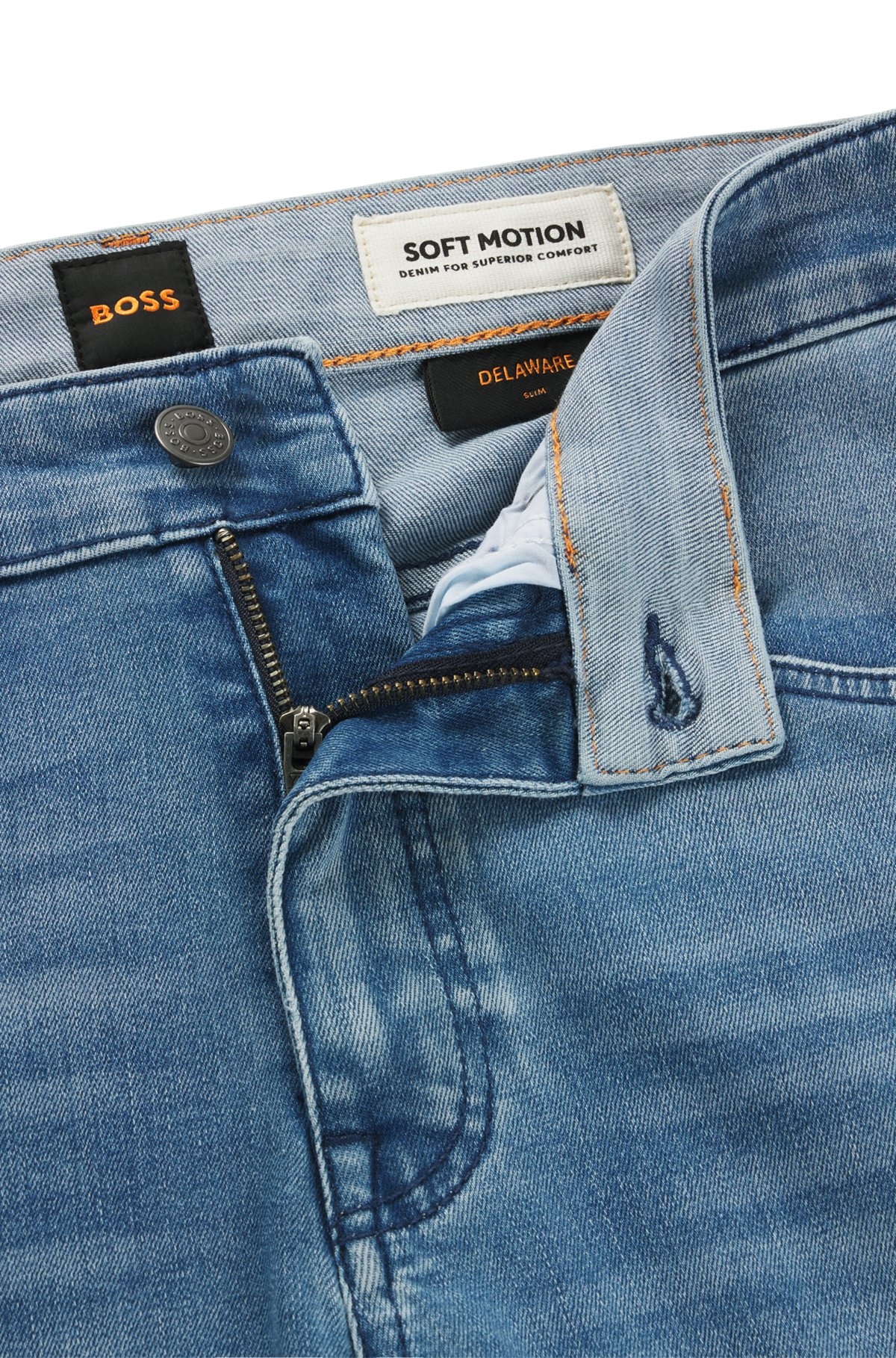 DELAWARE SLIM-FIT JEANS IN BLUE SUPER-STRETCH DENIM - 2
