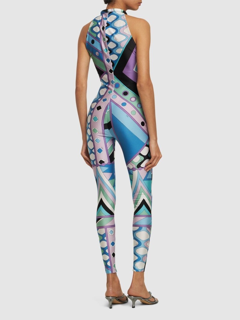 Shiny lycra long jumpsuit - 3