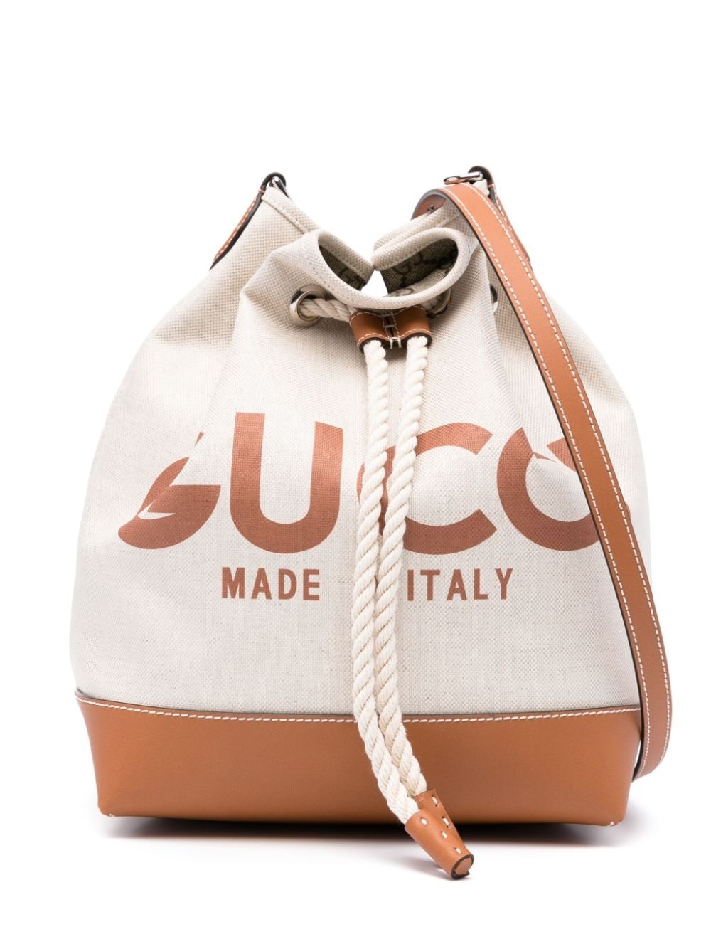 mini logo-print bucket bag - 1