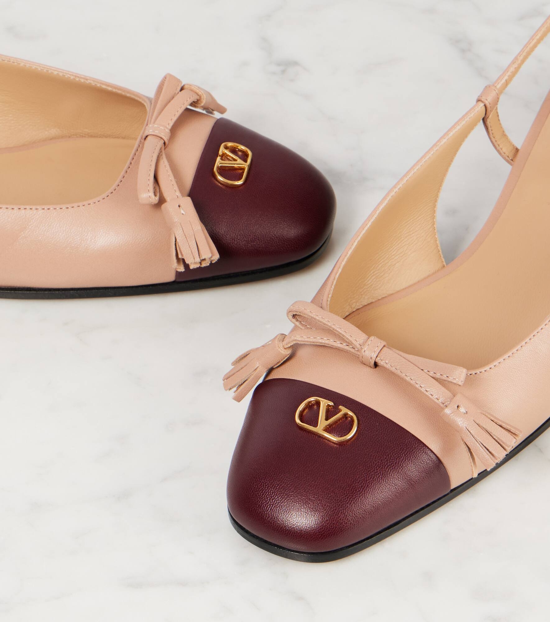 Valet Du Roi leather slingback flats - 5