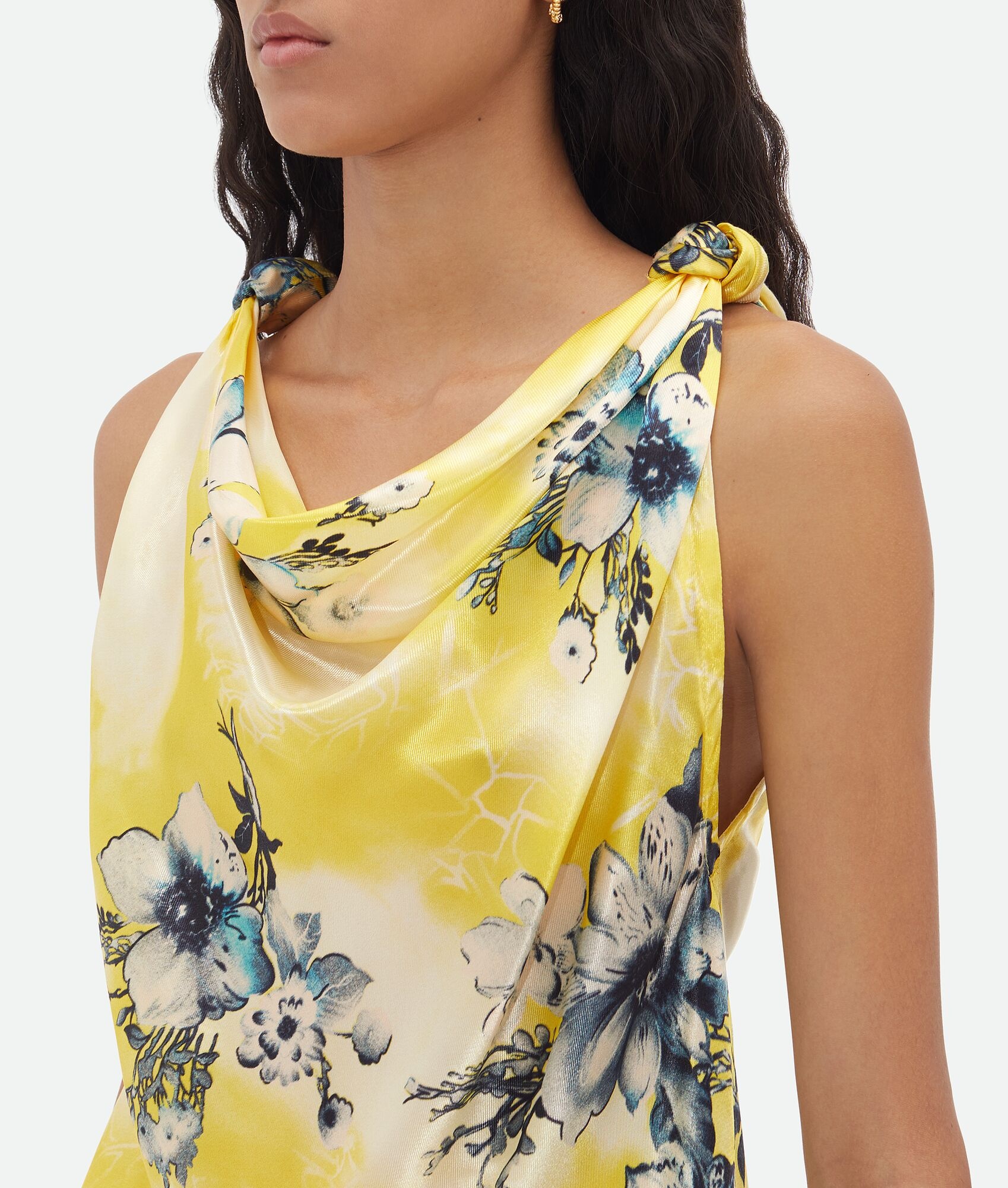 Floral Cupro Midi Dress - 4