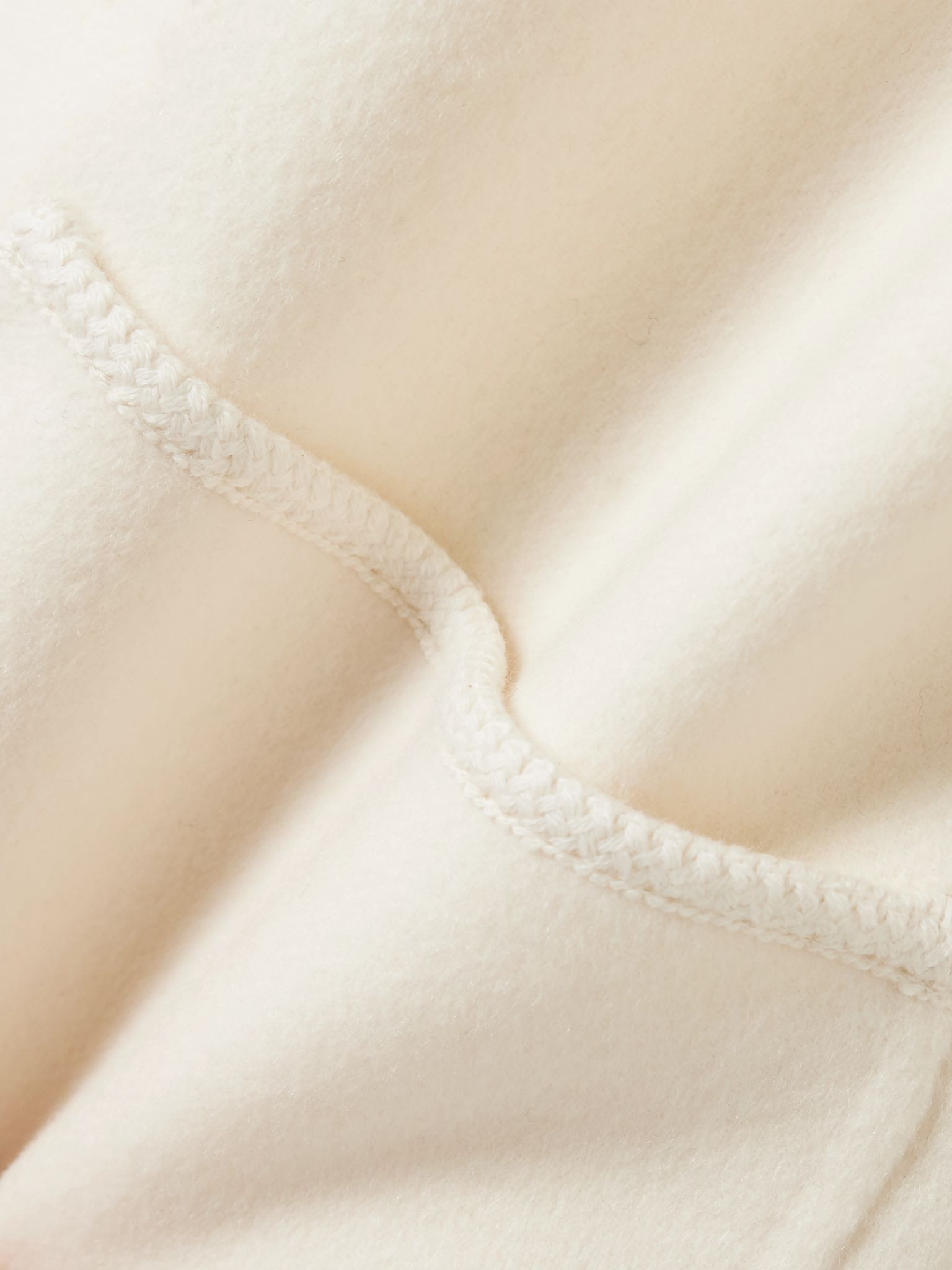 Embroidered wool jacket Off-white - 5