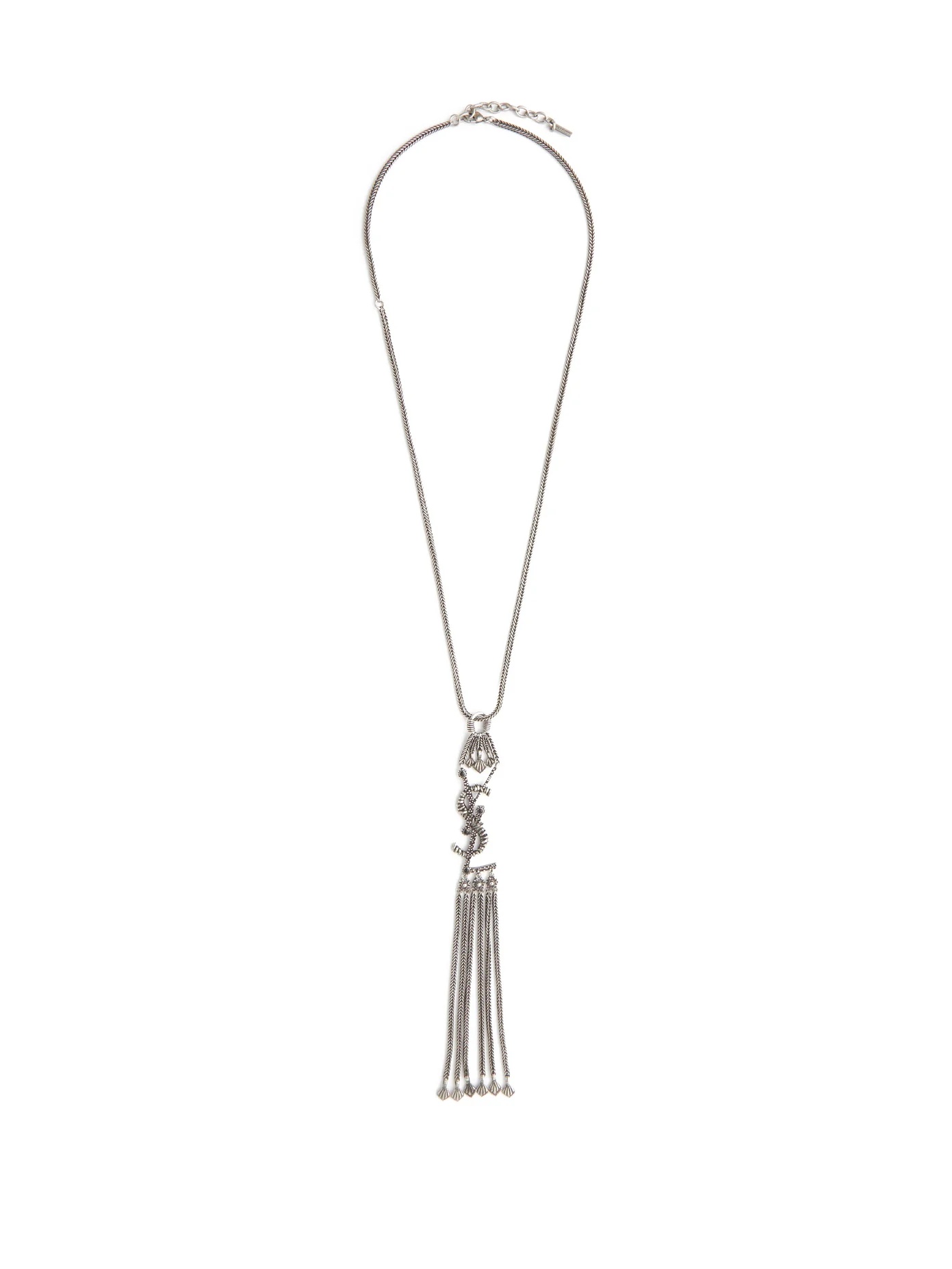 YSL-logo tassel necklace - 3