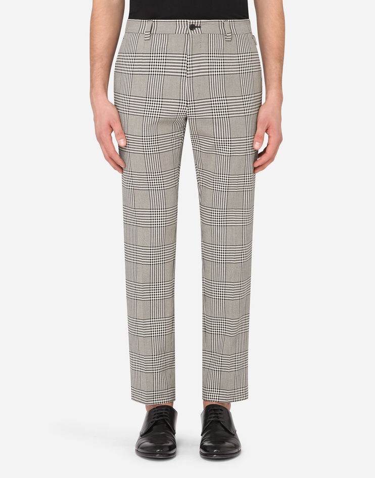 Cotton glen plaid pants - 1