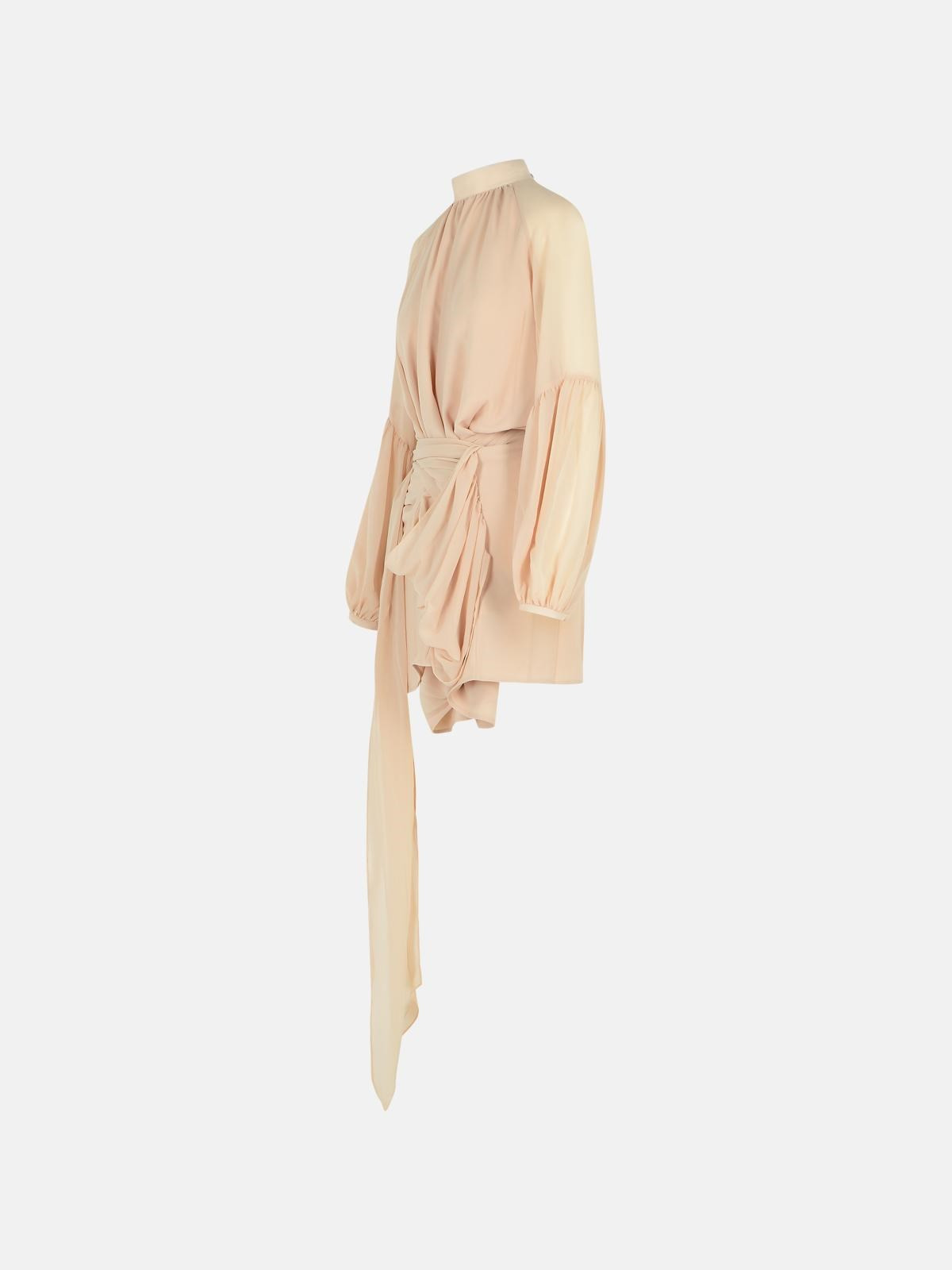 'JOAN' HAZELNUT POLYESTER DRESS - 2