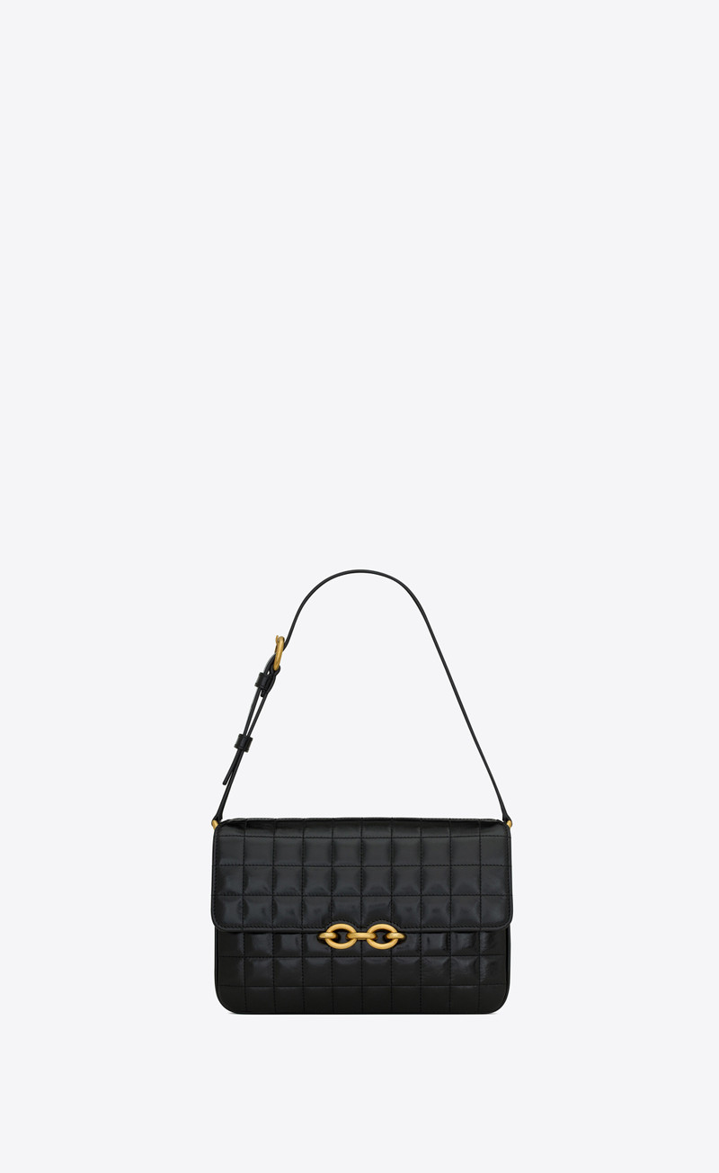 le maillon in quilted shiny leather - 1