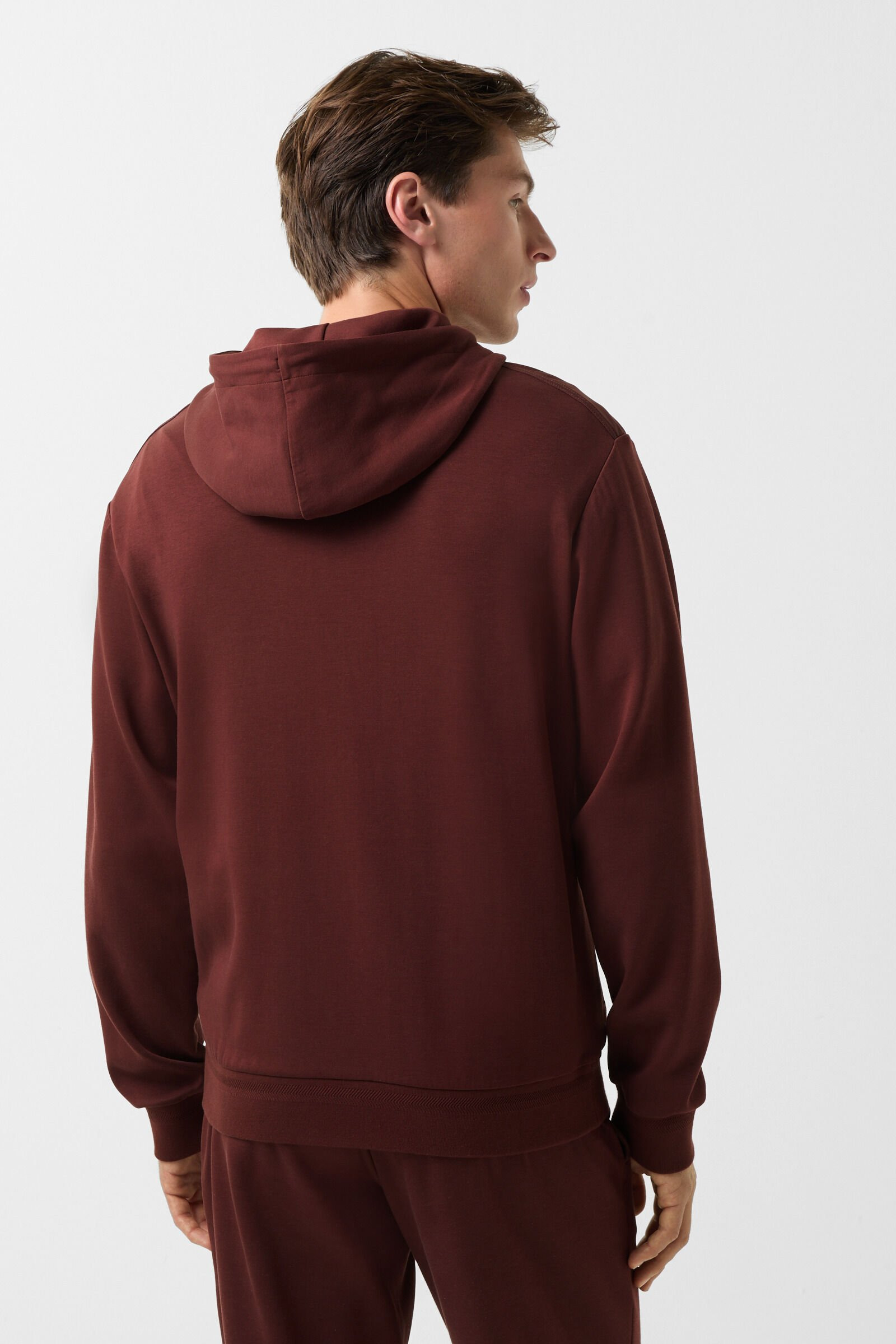 Steven jersey jacket in Wine red - 3