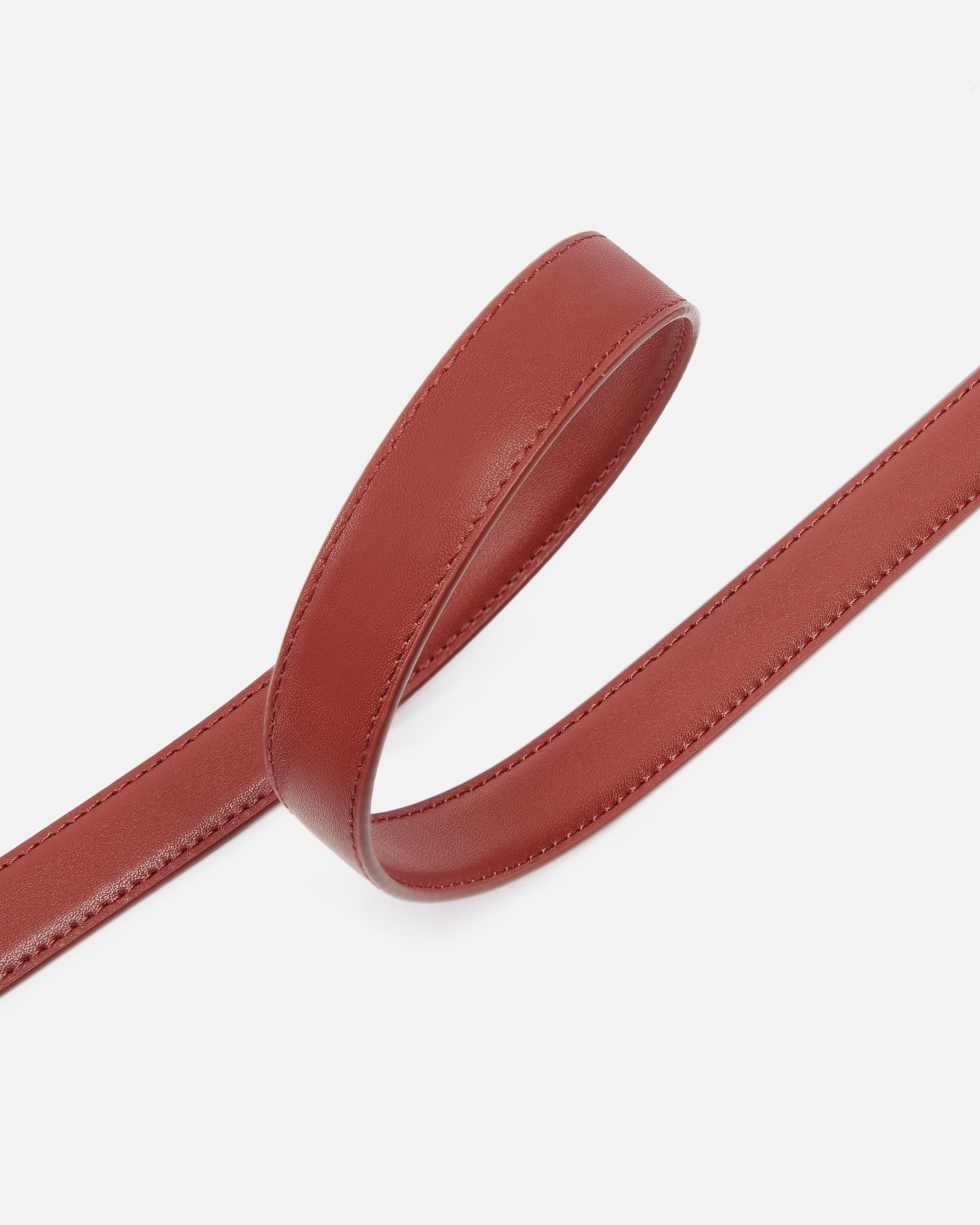 THIN COLOUR-BLOCK LOVE BIRDS LEATHER BELT 2CM - 4