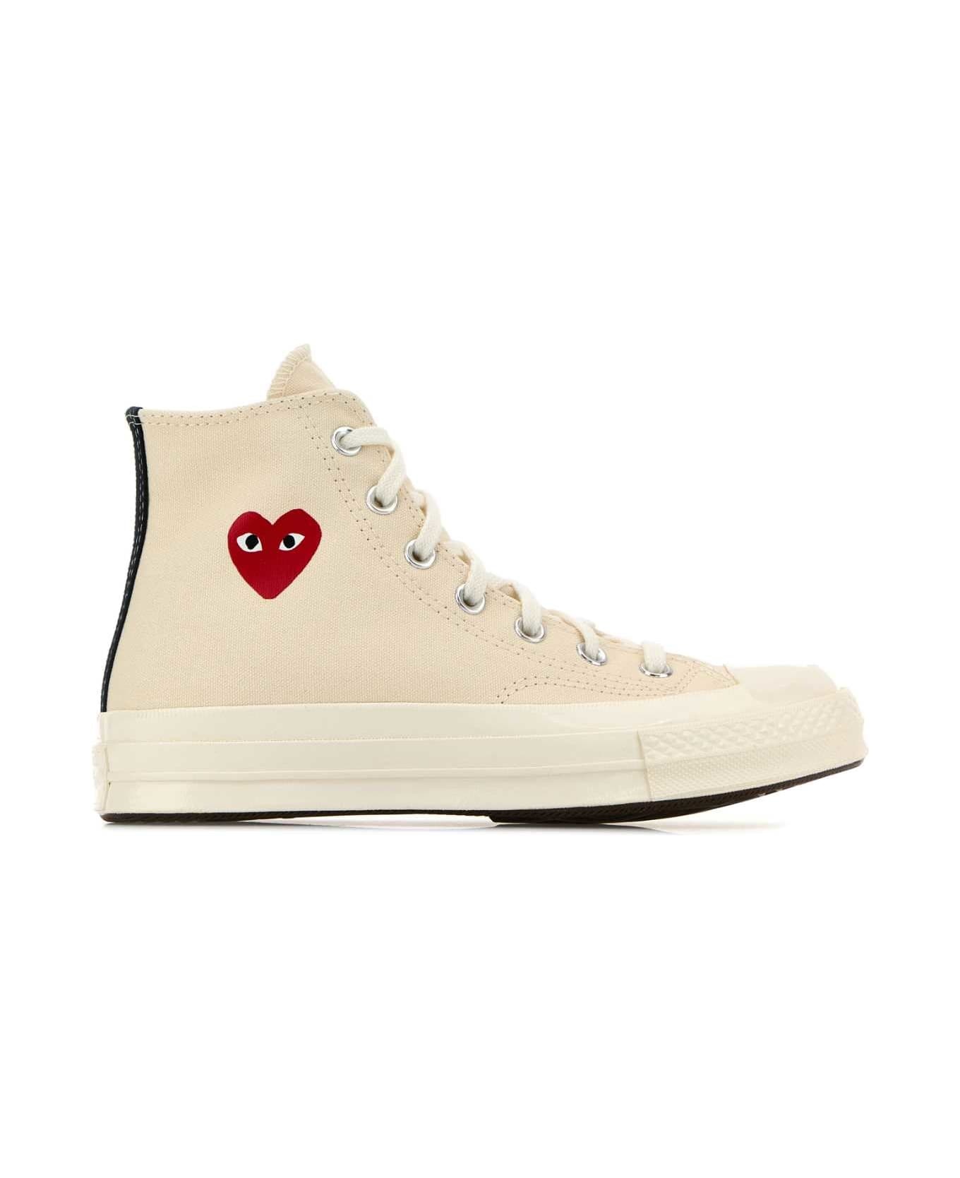 Ivory Canvas Comme Des Garã§ons X Converse Sneakers - 1