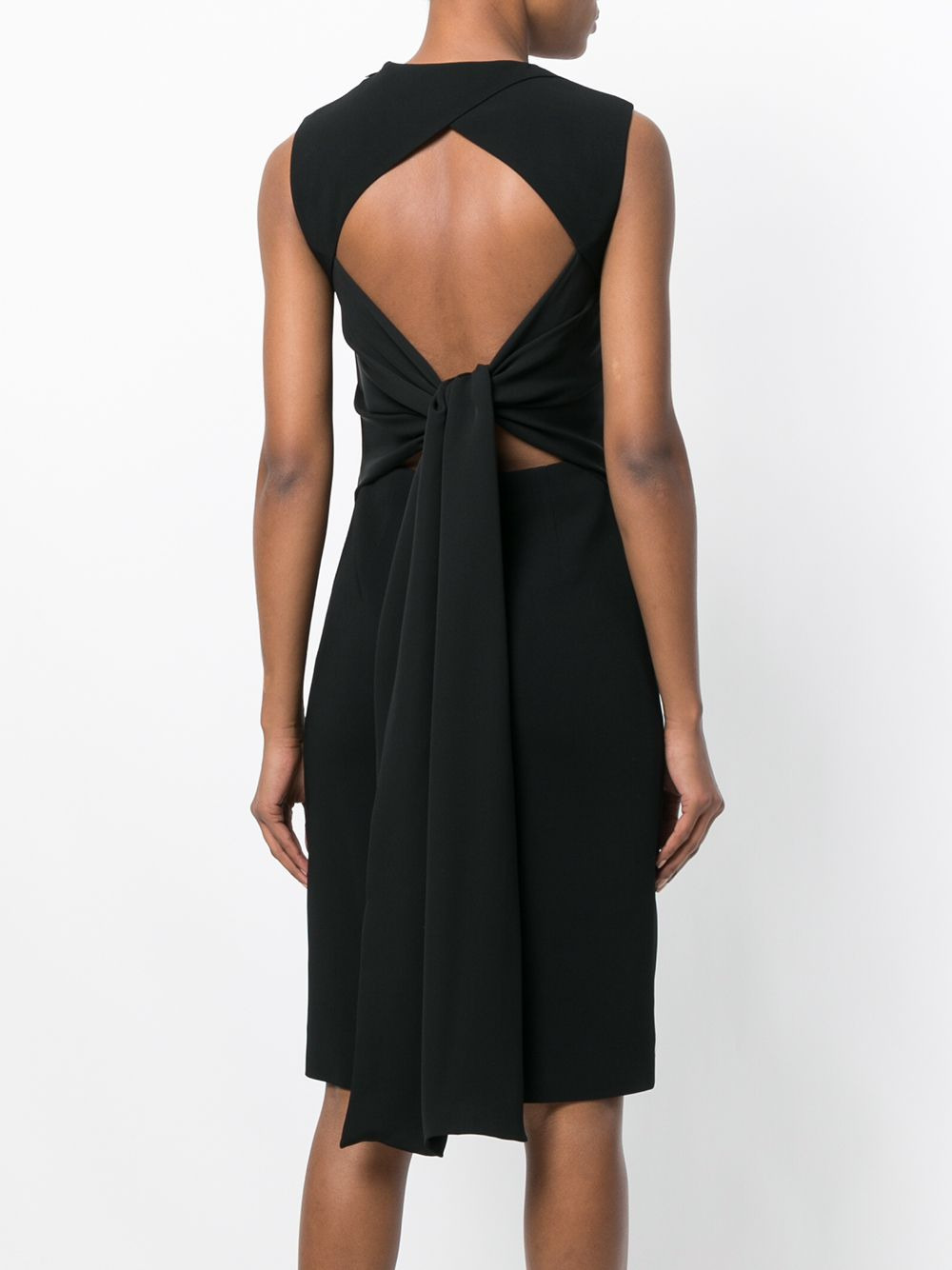 open back tie waist dress - 4