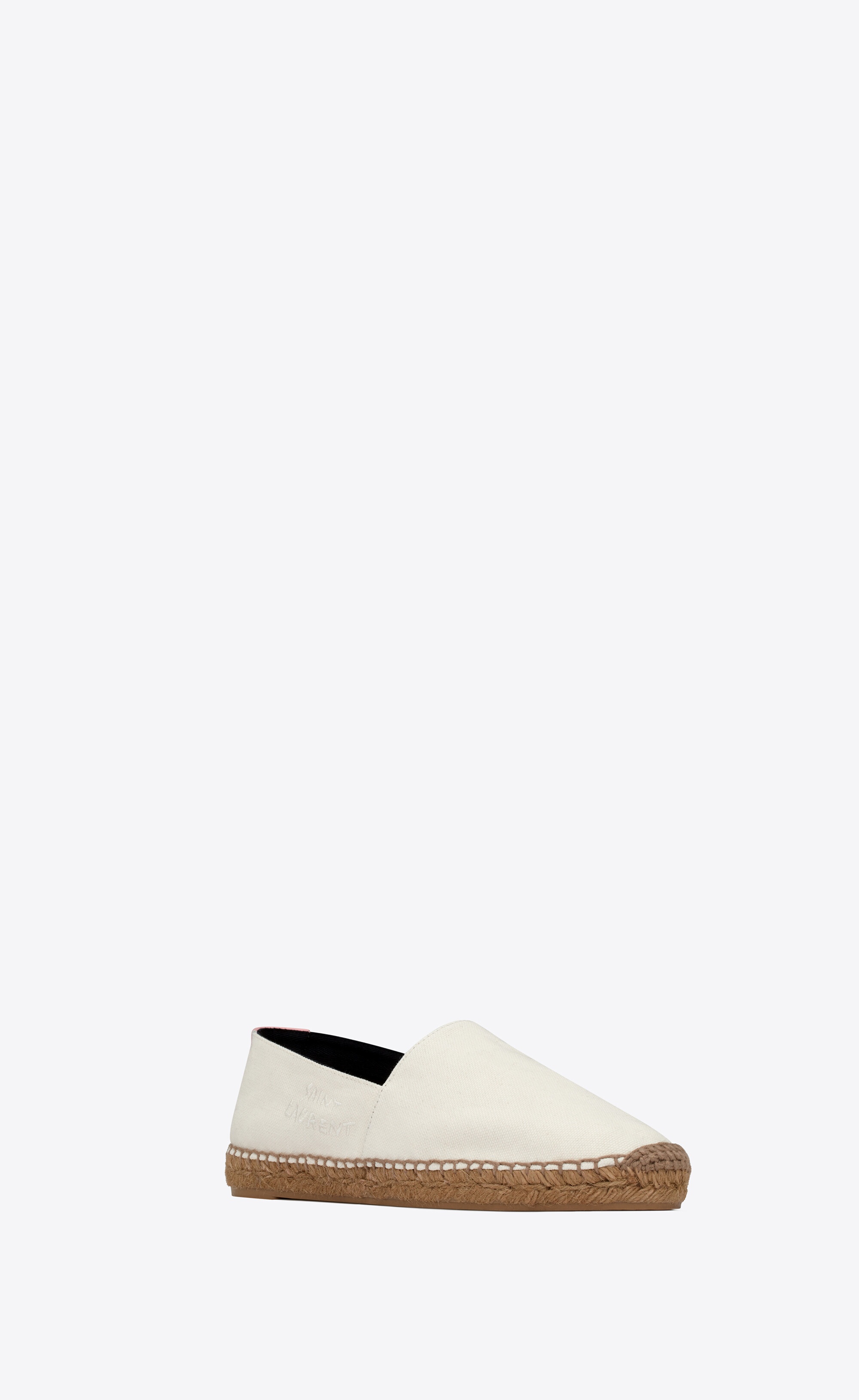 saint laurent embroidered espadrilles in canvas - 4