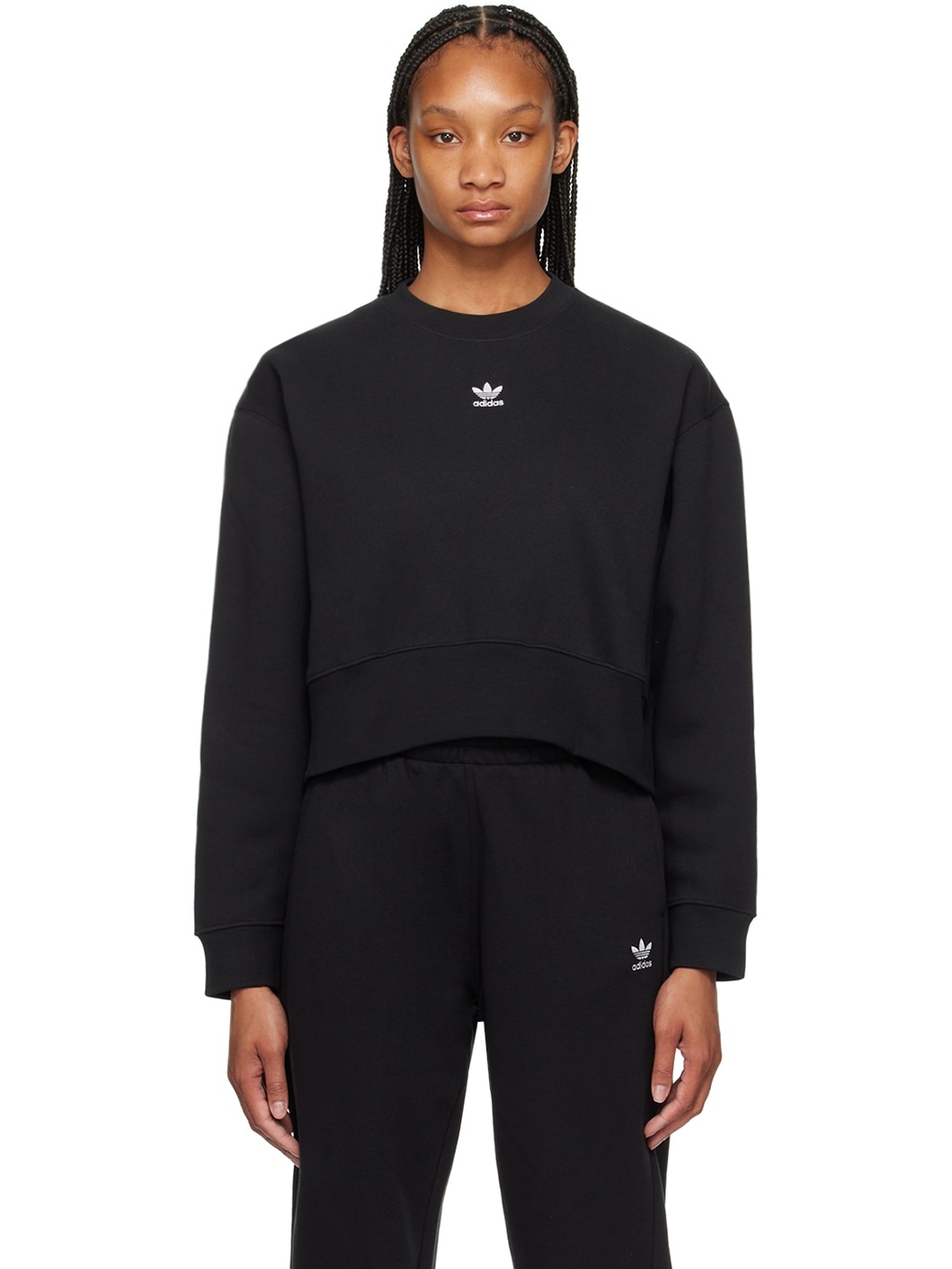 Black Adicolor Essentials Sweatshirt - 1