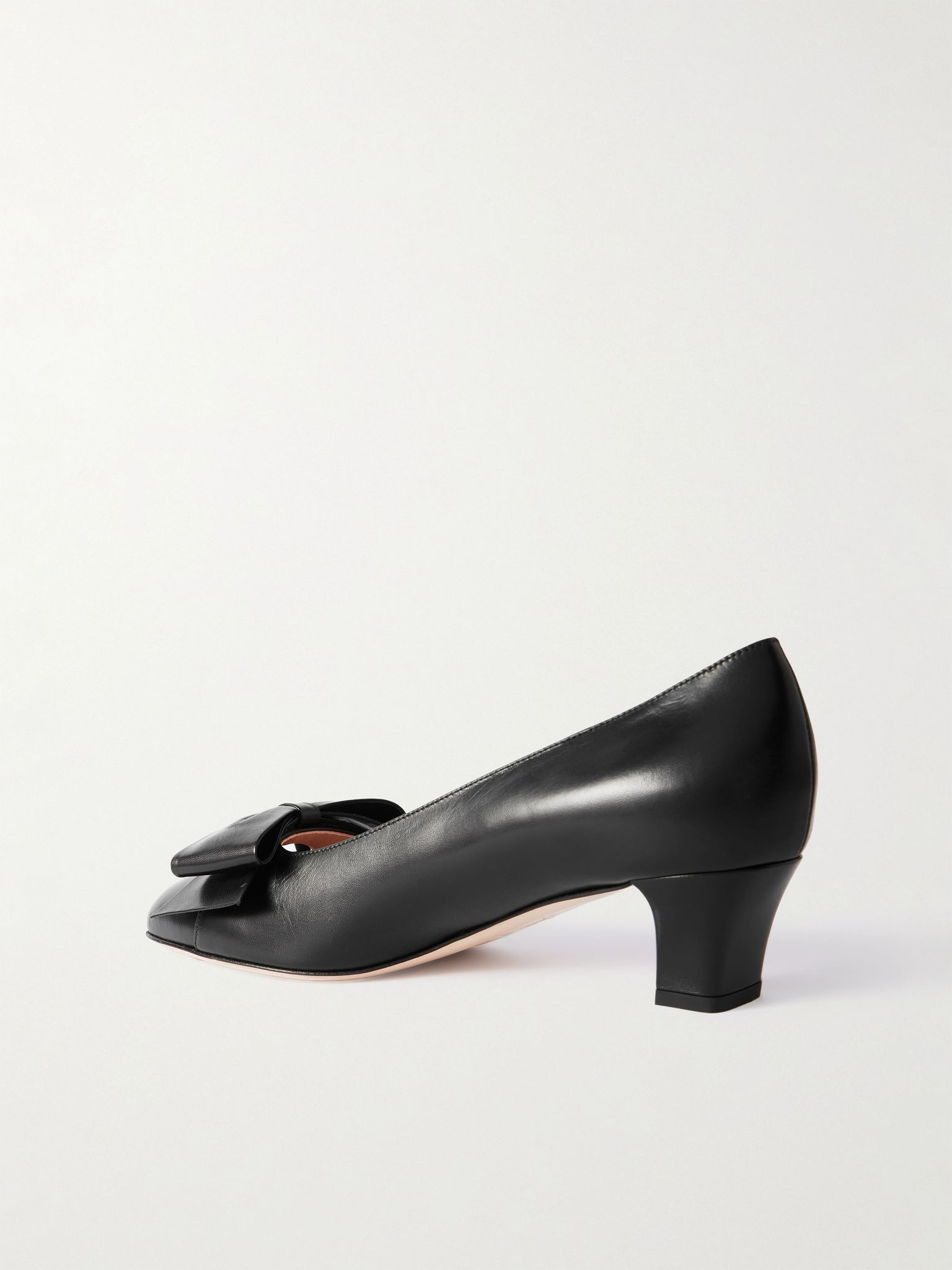 Bowow 45 bow-embellished leather pumps Black - 3