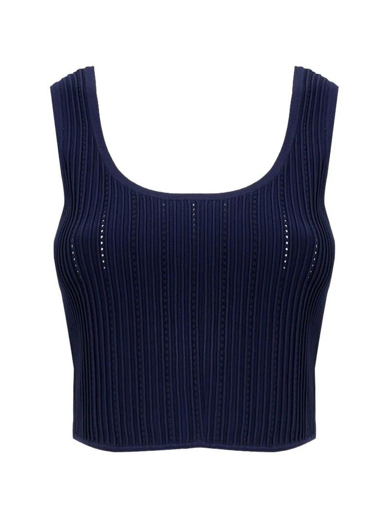 Rylan pointelle-knit tank top 1