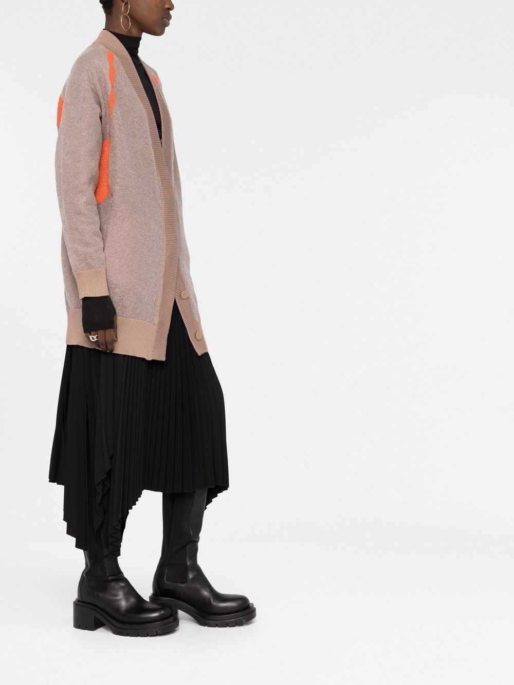 logo-jacquard cardigan - 6