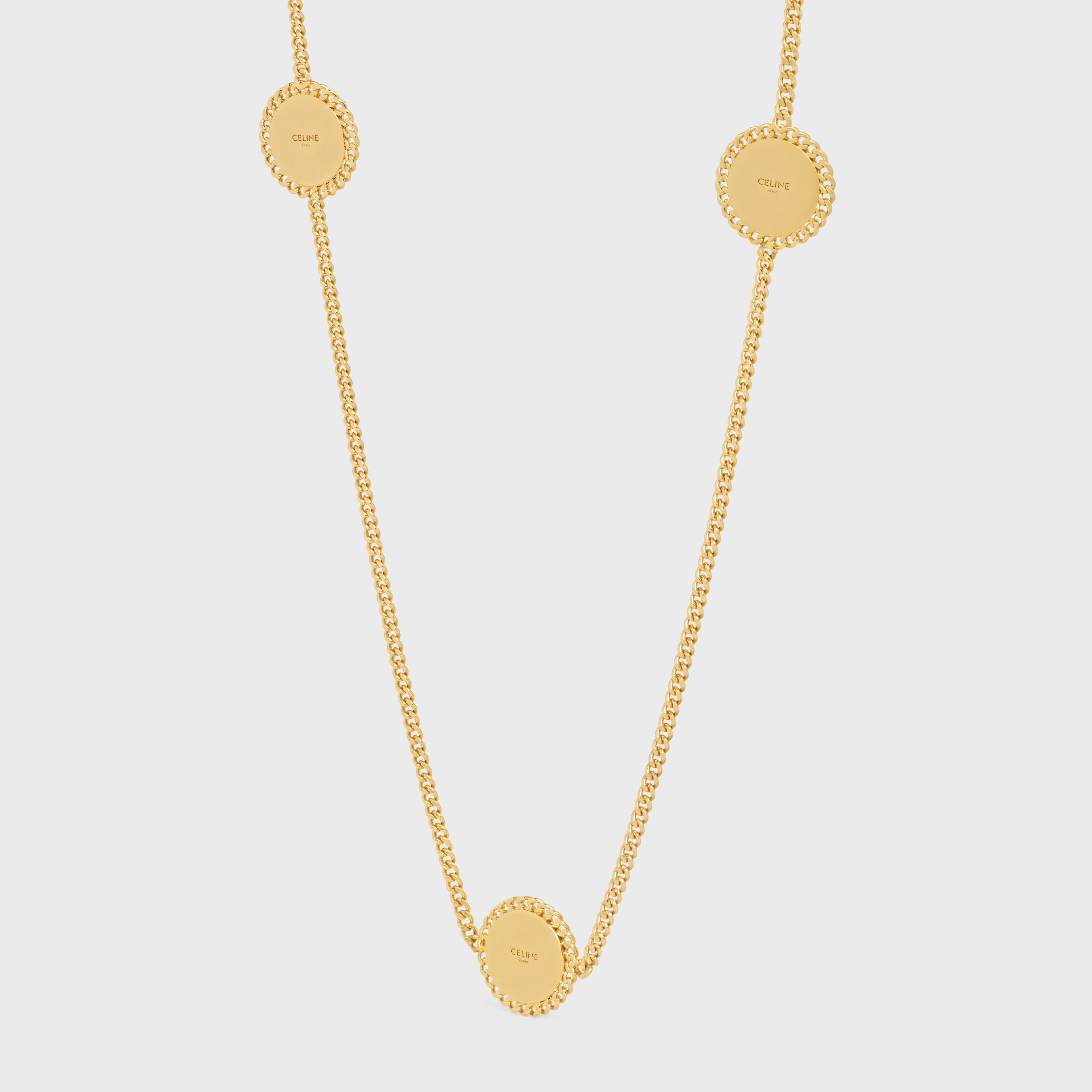 Celine Heirlooms Médaille Sautoir in Brass with Gold Finish - 2