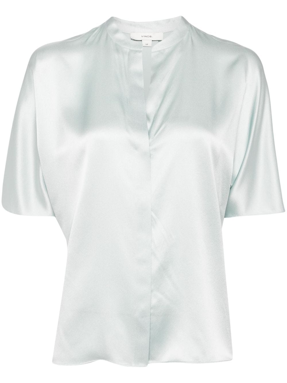 short-sleeve silk blouse - 1