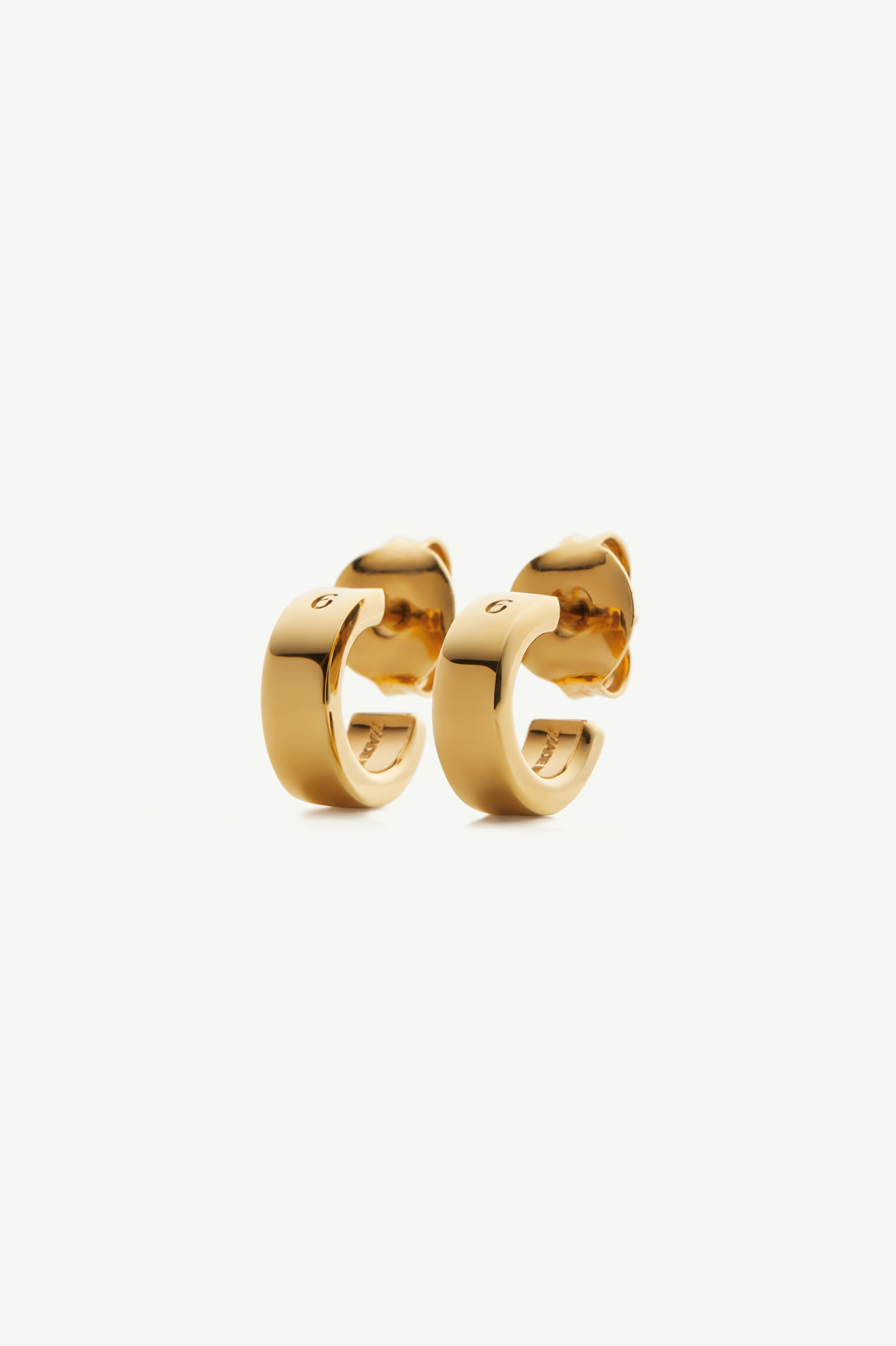 Numeric Minimal Signature Hoop Earrings - 2