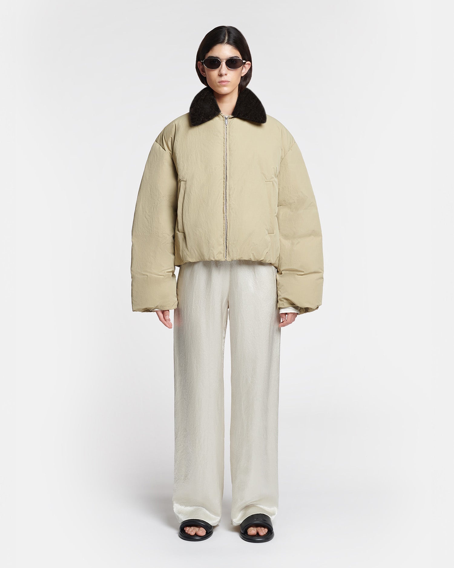 Faux Fur and Tech Nylon Jacket - 2