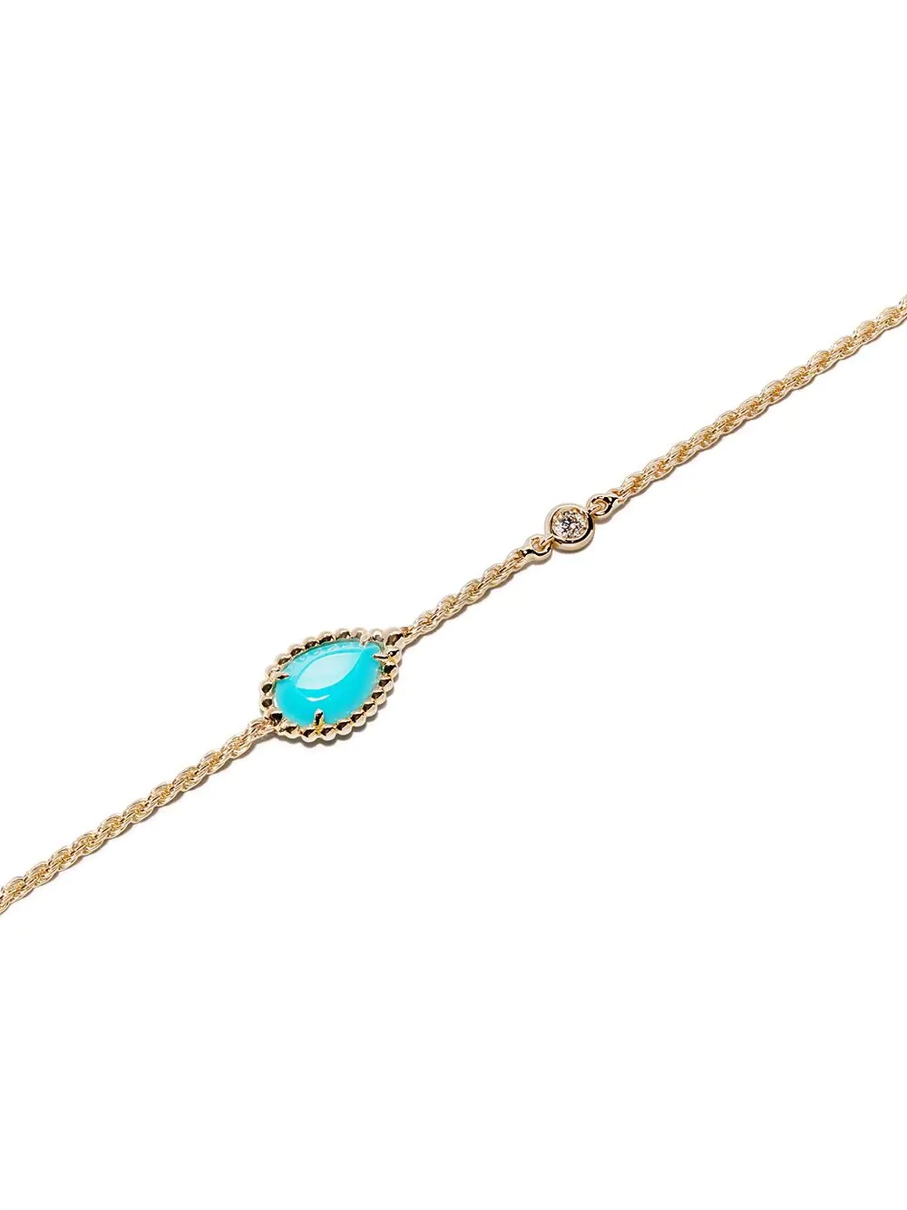 18kt yellow gold Serpent Bohème turquoise S motif bracelet - 3