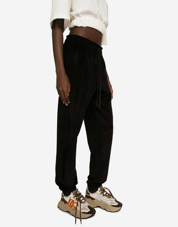 Chenille jogging pants with Dolce&Gabbana embroidery - 4