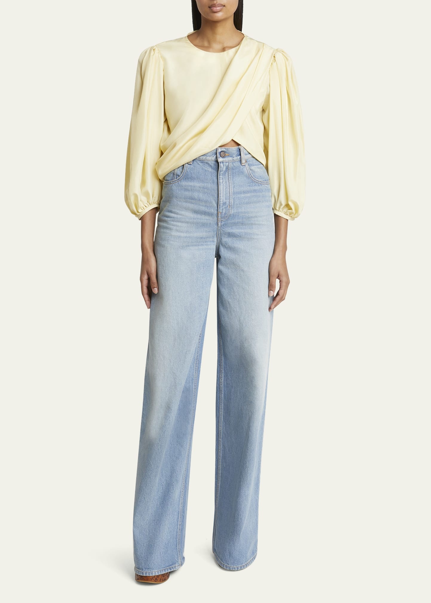 Draped Cropped Top - 2
