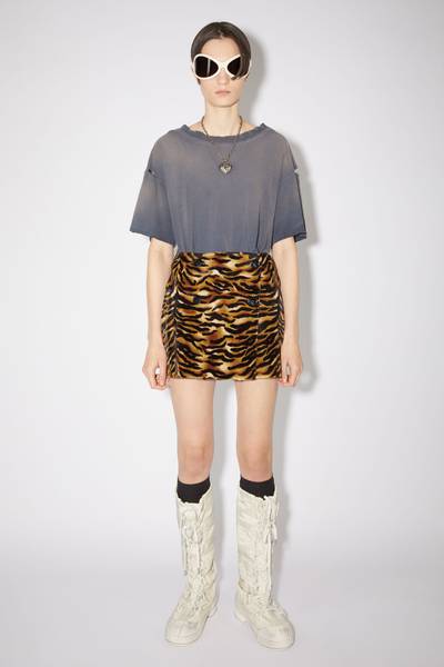 Acne Studios Tiger print skirt - Orange/black outlook