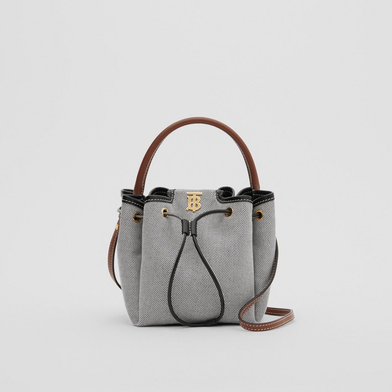 Monogram Motif Canvas and Leather Bucket Bag - 1