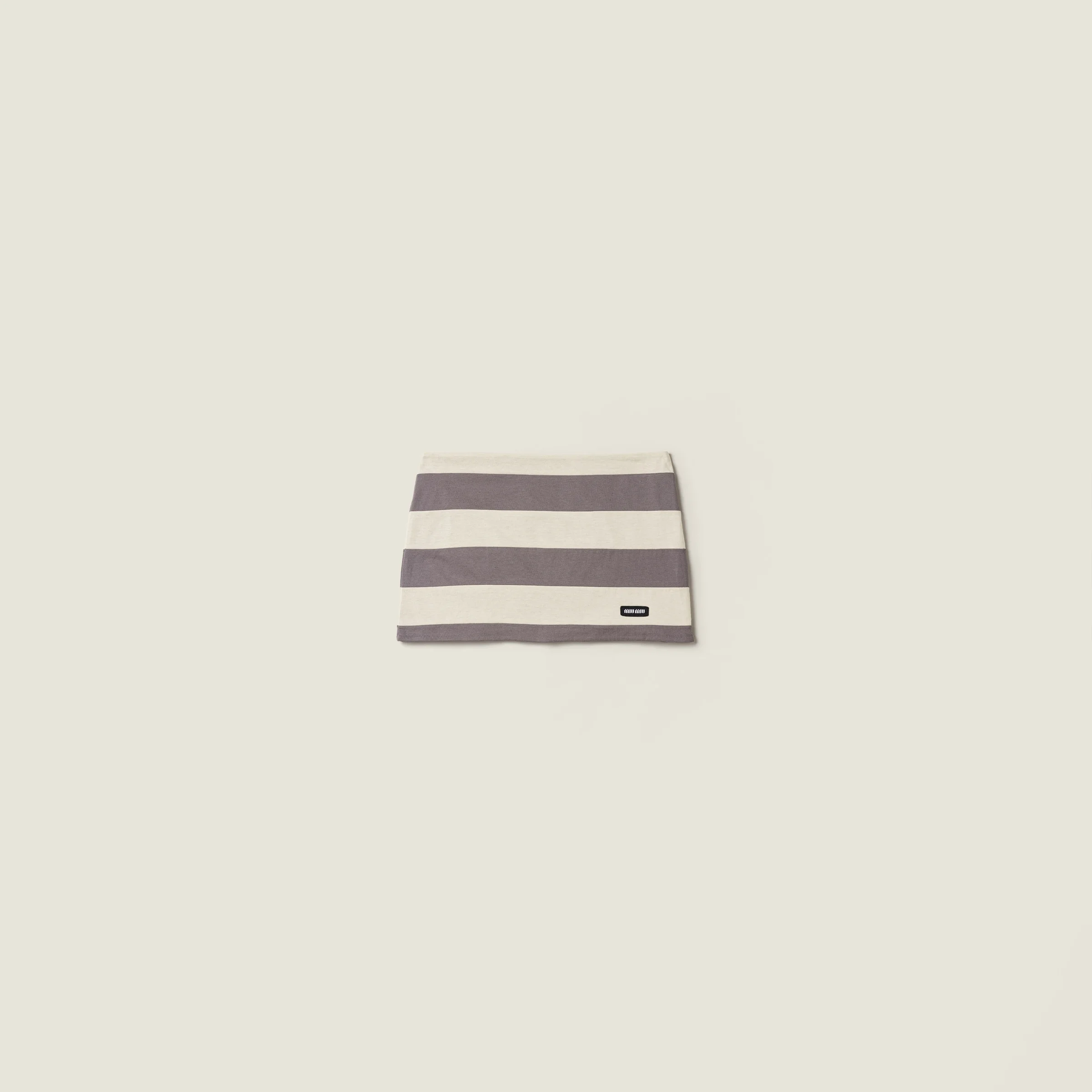 Striped jersey miniskirt - 1