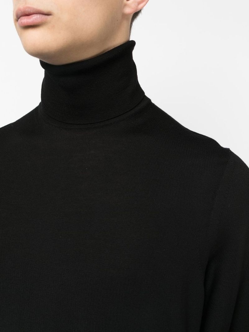 roll-neck wool jumper - 5