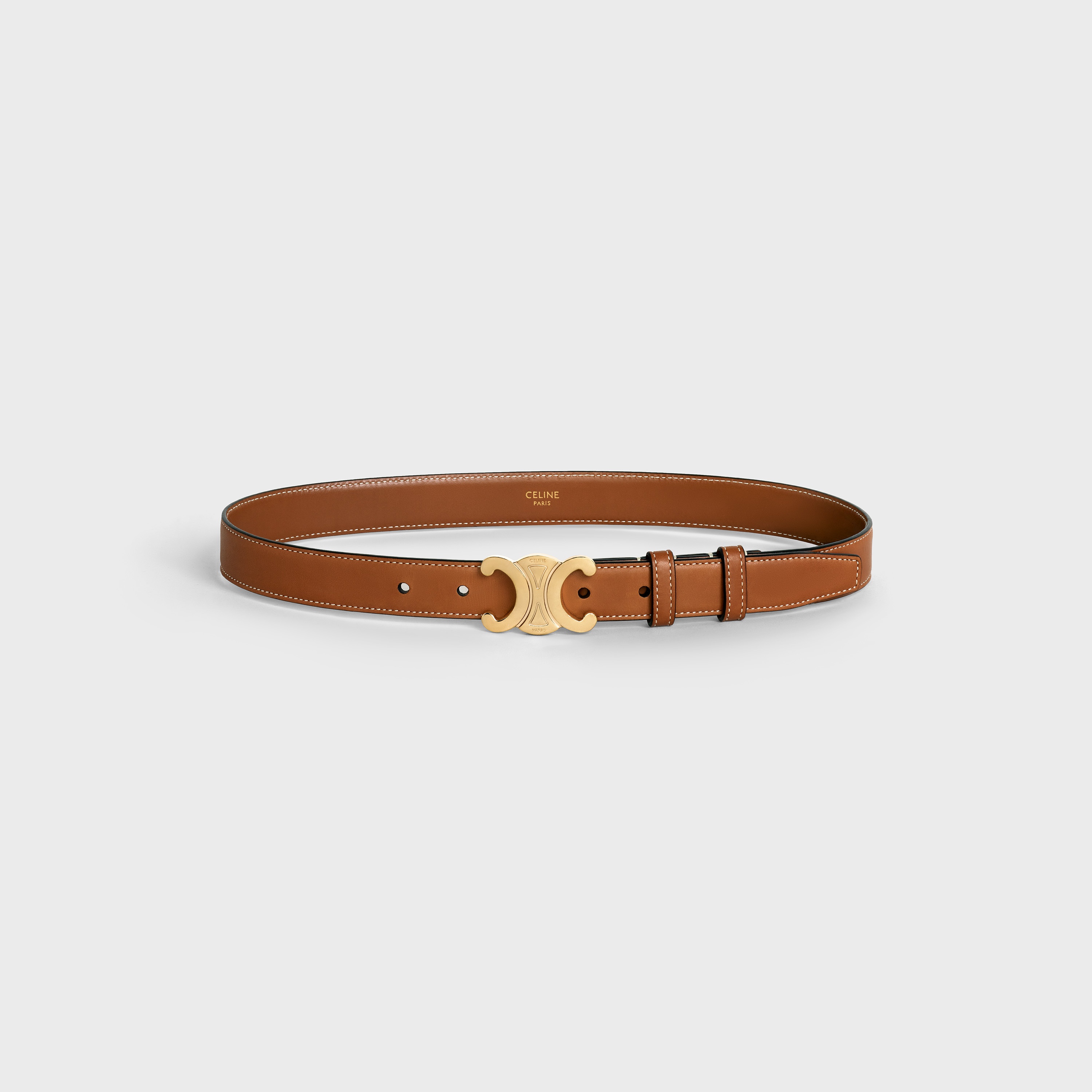 Medium Triomphe Belt  in Natural Calfskin - 4