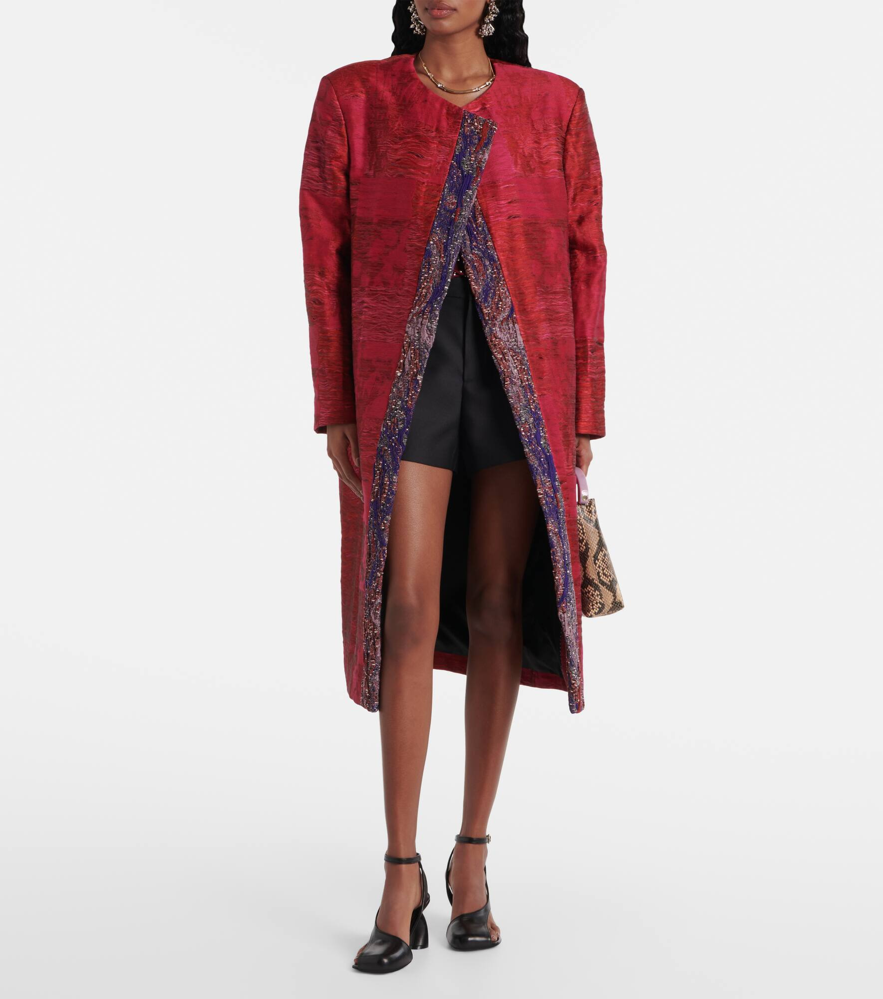 Cotton-blend jacquard coat - 2