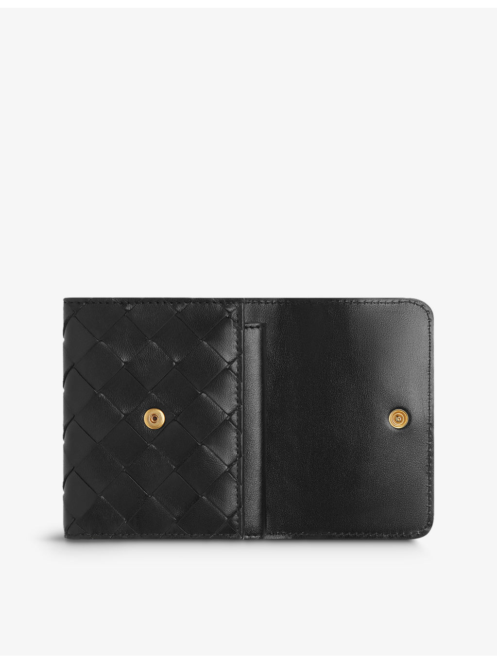 Intrecciato leather trifold wallet - 5