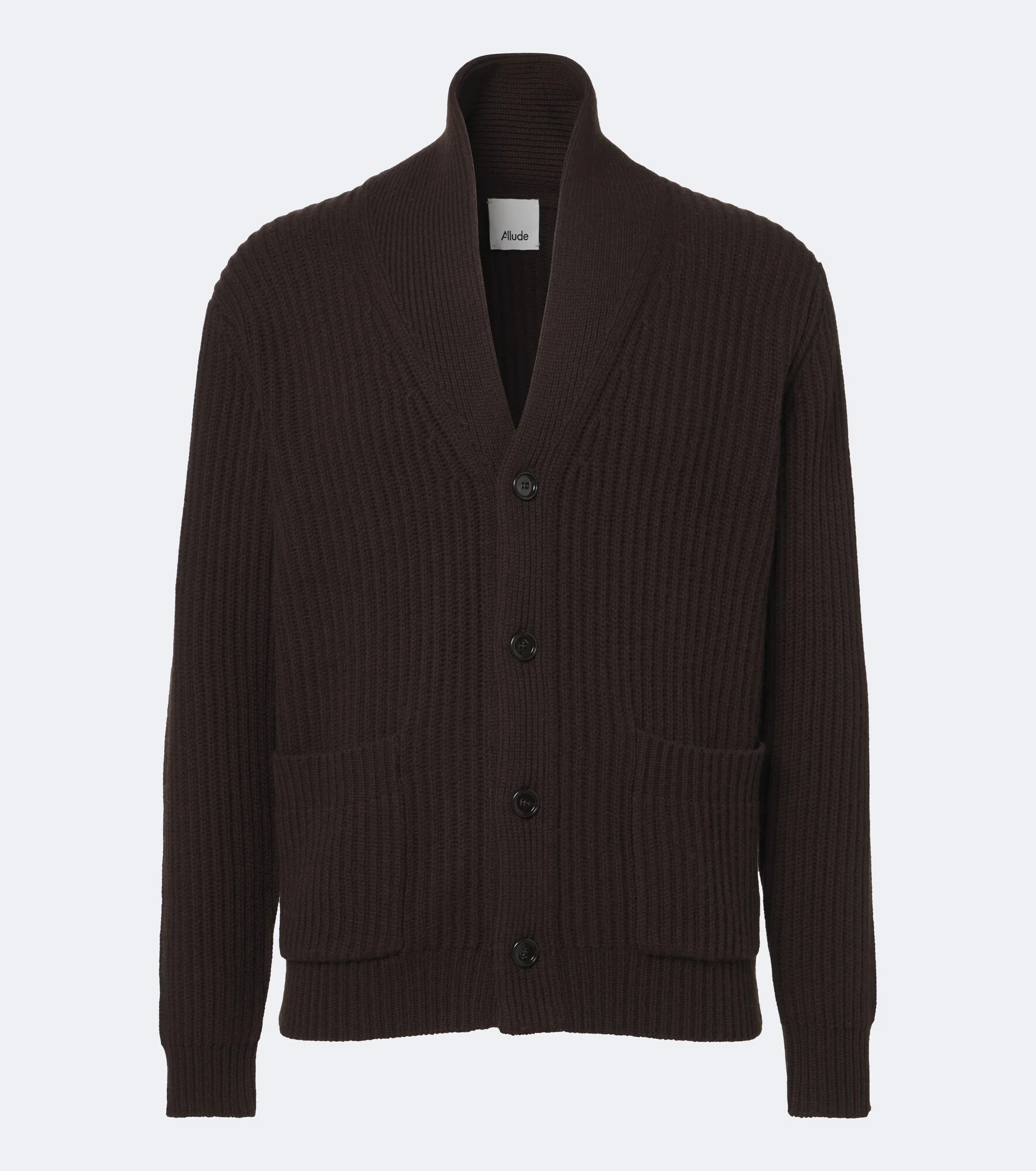 Ribbed-knit wool and cashmere cardigan - 1