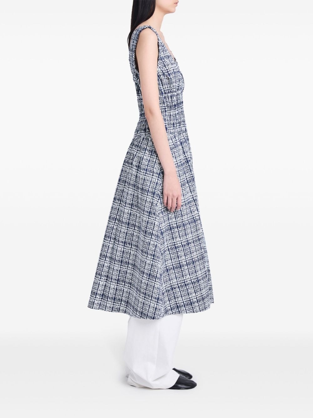 Penny check-pattern cotton dress - 3