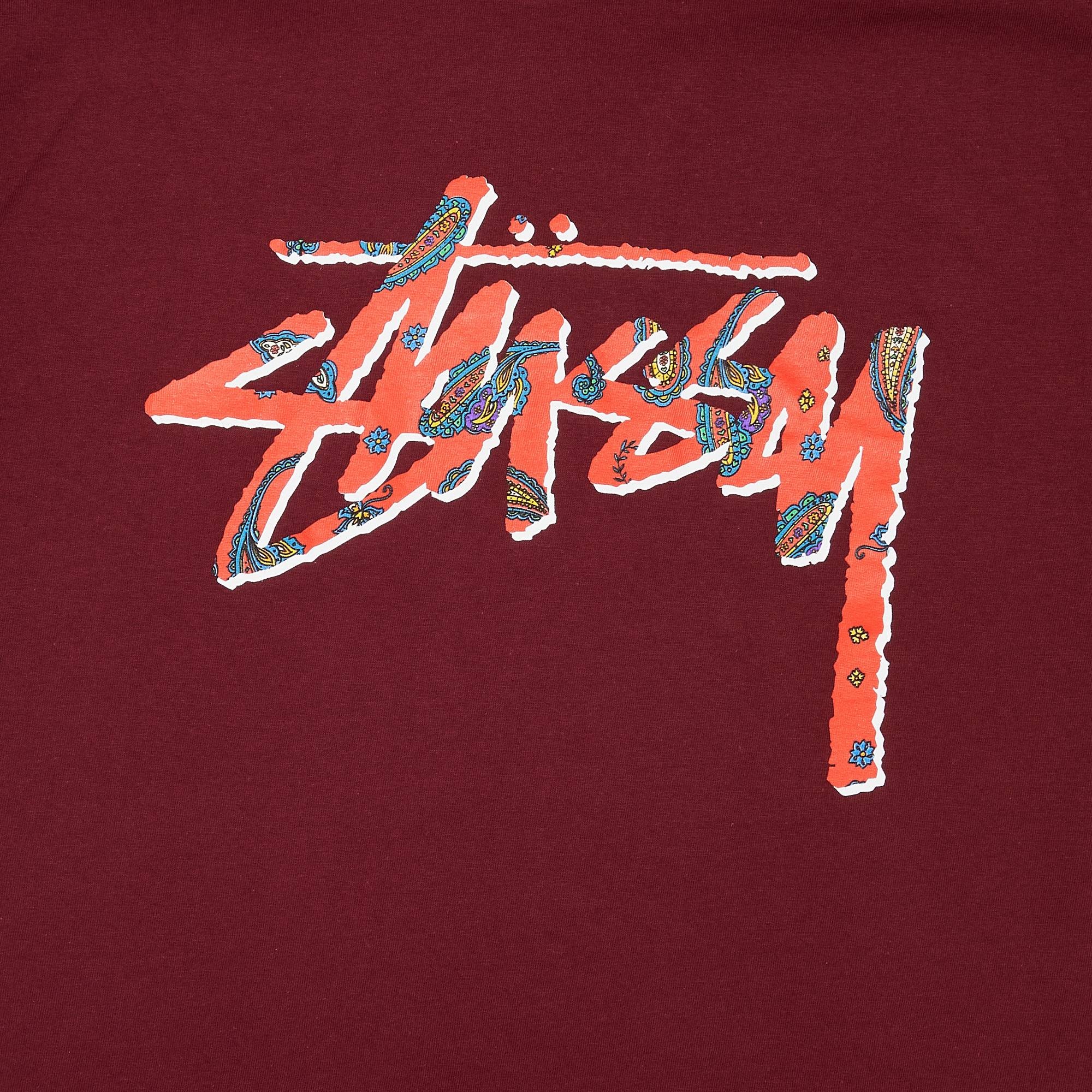 Stussy Paisley Stock Tee 'Wine' - 3