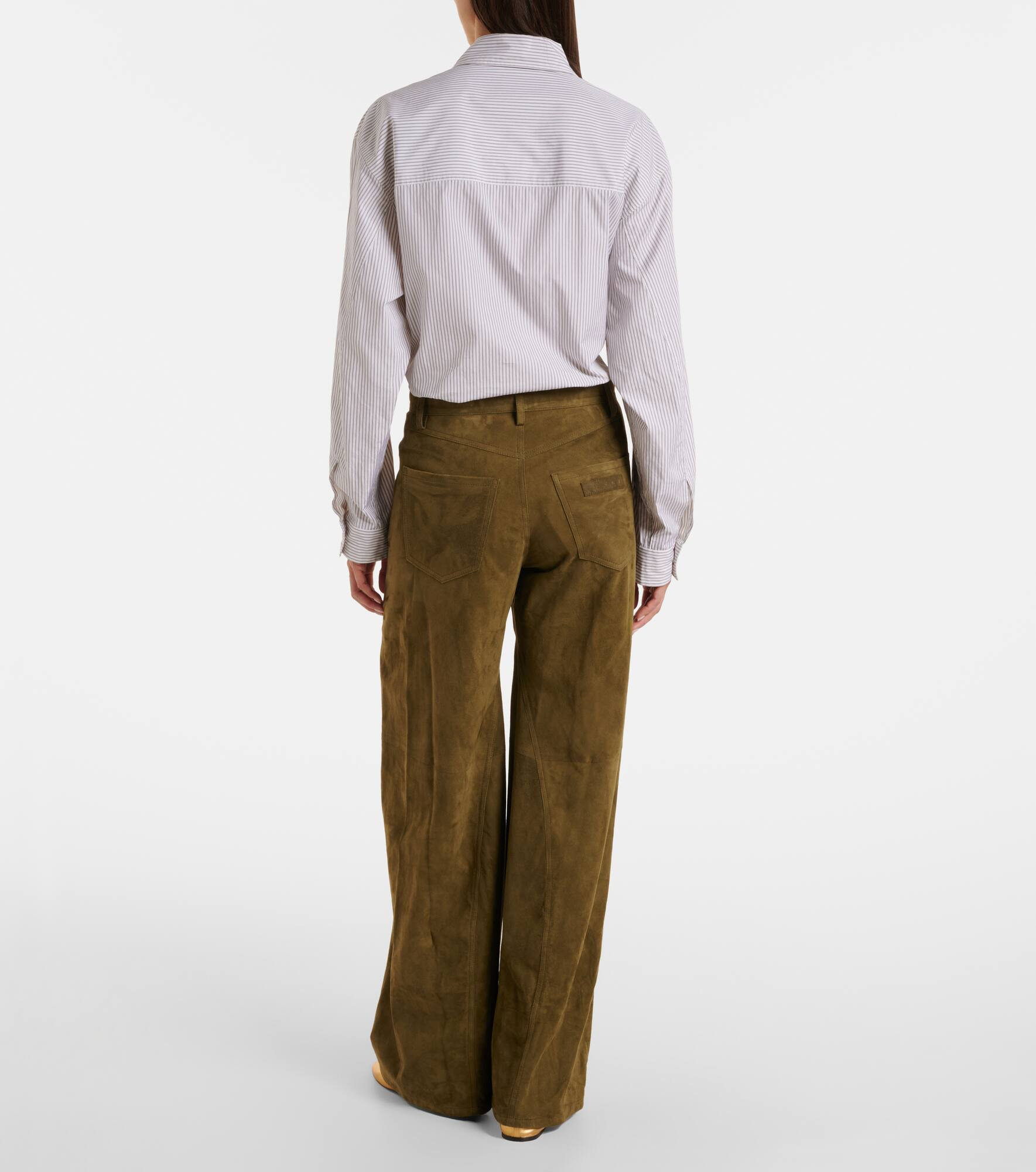 Suede wide-leg pants - 3