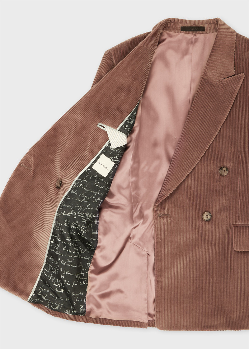 Women's Brown Cord Double-Breasted Suit 4