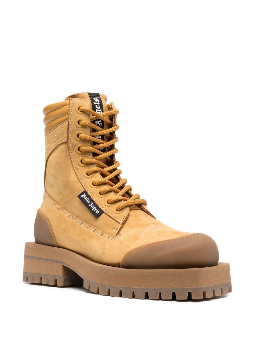 square-toe combat boots - 2