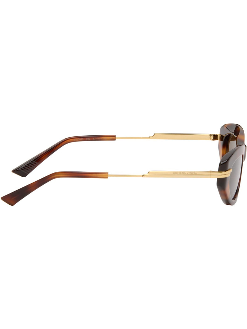 Bottega Veneta Brown Combi Cat Eye Sunglasses outlook