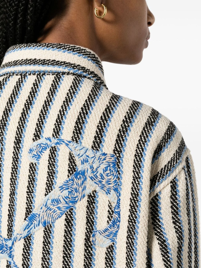 Arrows-embroidered 짠 셔츠 5