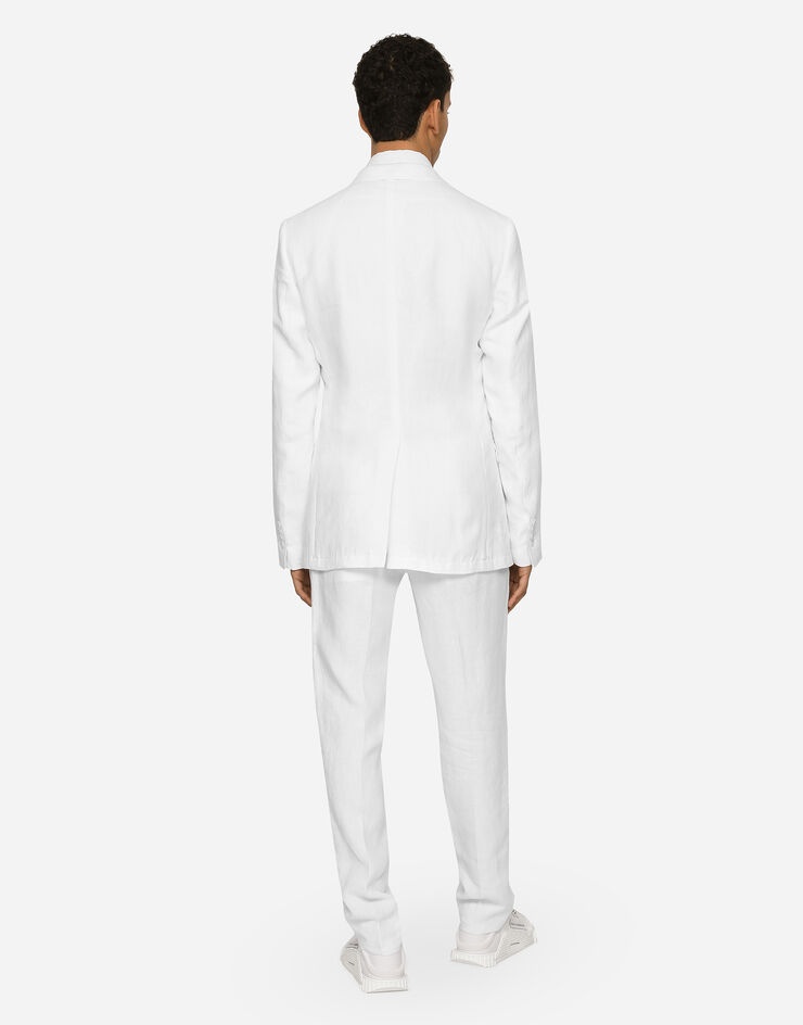 Double-breasted linen Taormina jacket - 3