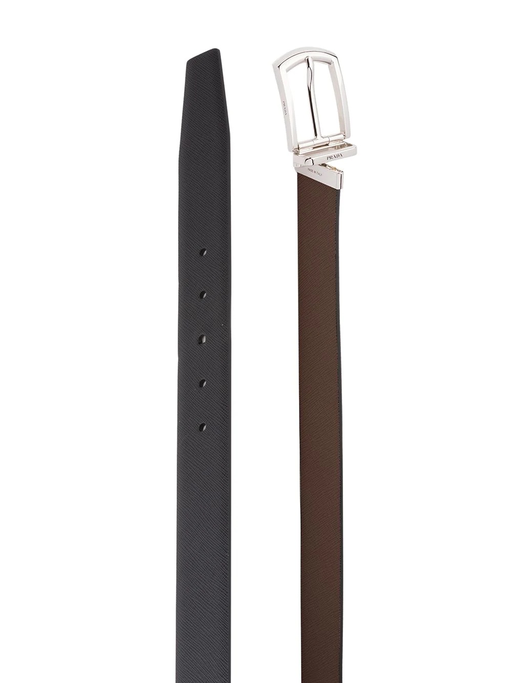 reversible saffiano leather belt - 2