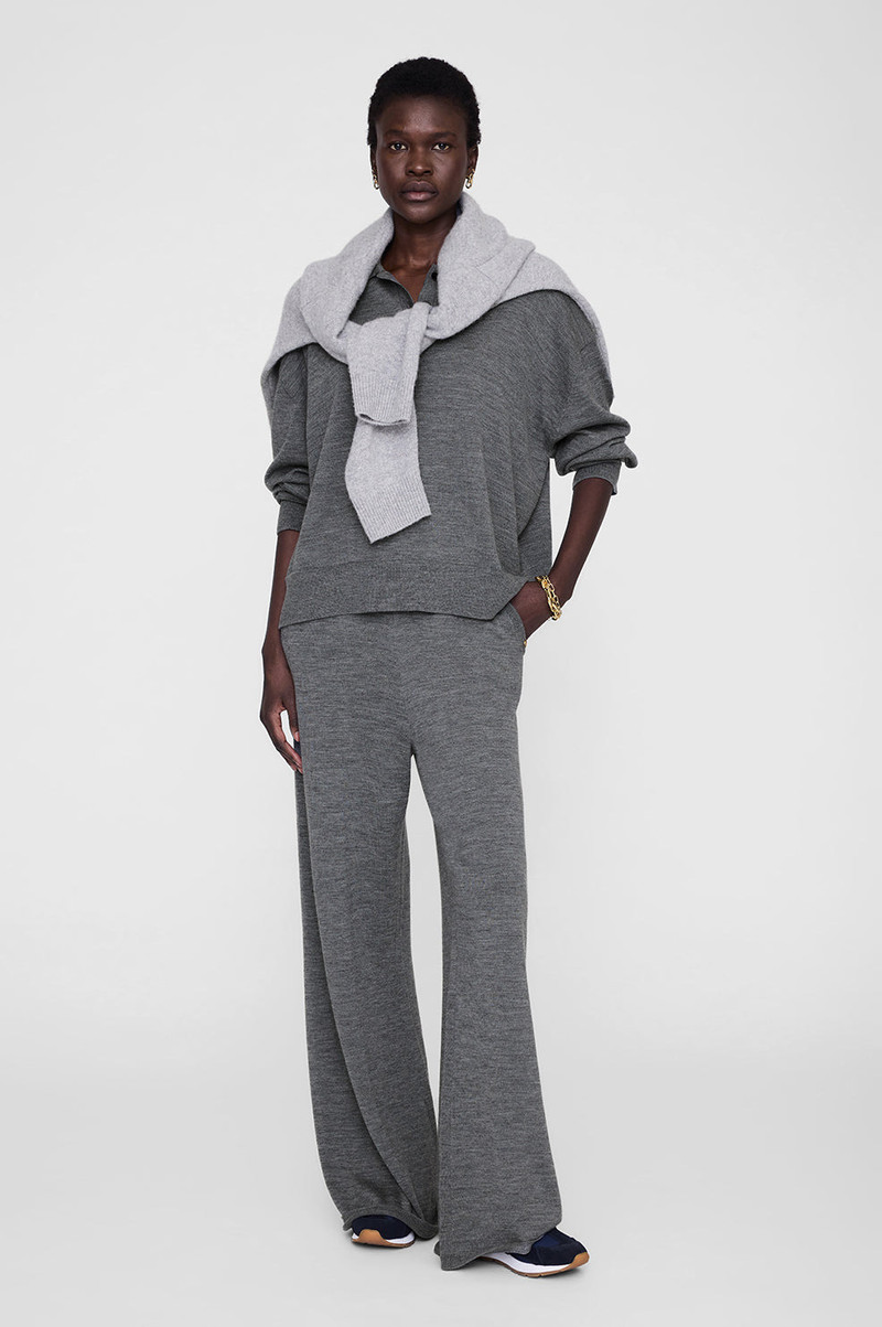ANINE BING Adley Pant - Medium Heather Grey outlook