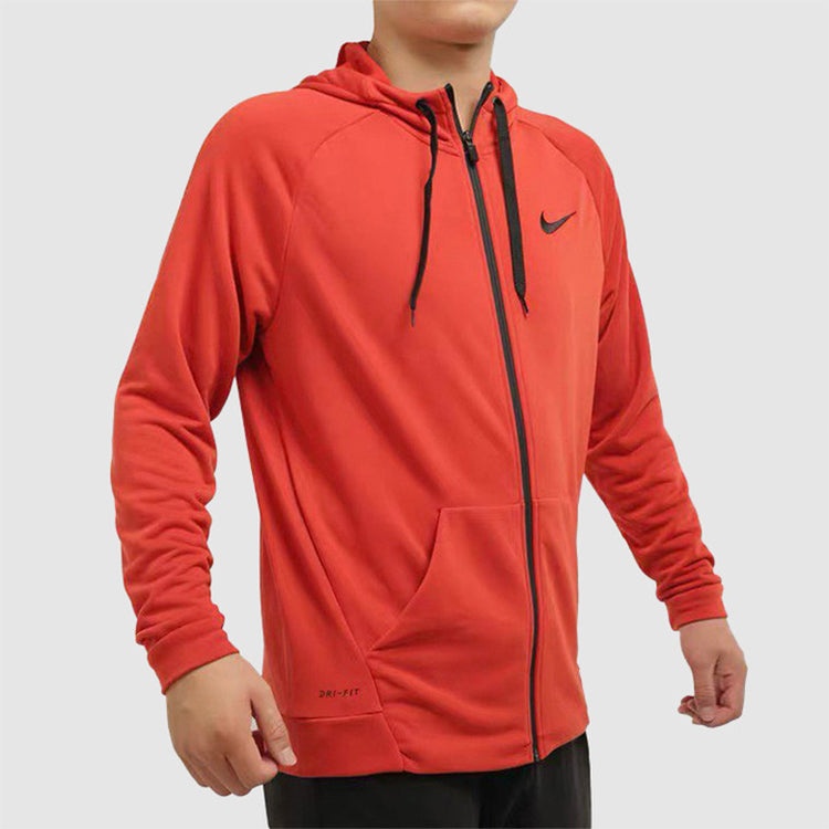 Nike Athleisure Casual Sports Training Knit Jacket Red CN9776-622 - 3