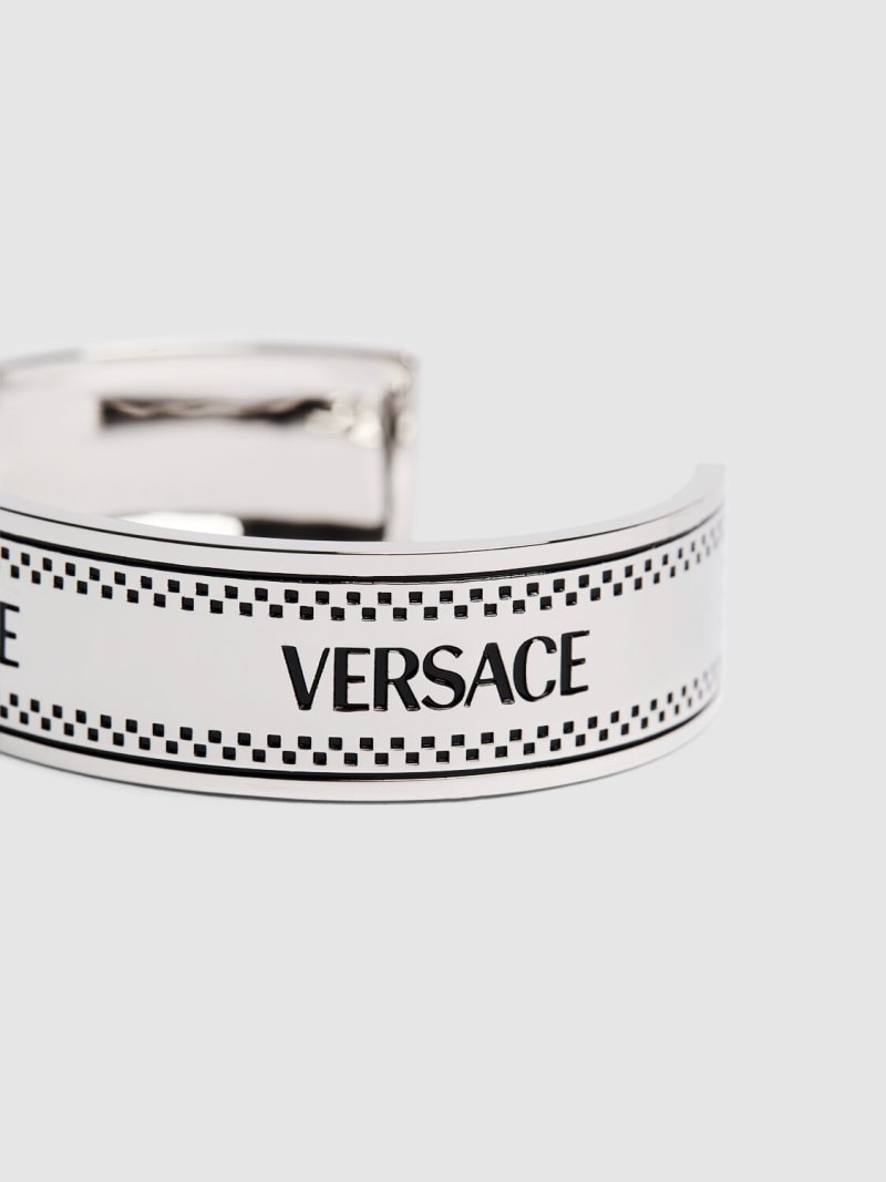 Metal logo cuff bracelet - 3