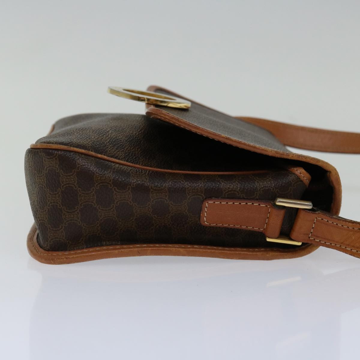 CELINE Macadam Canvas Shoulder Bag Pvc Brown - 4